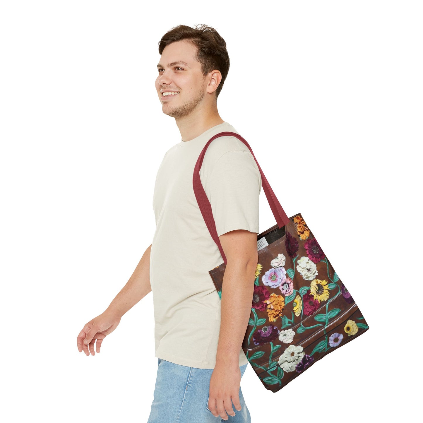 Surprise Song Floral Piano - Tote Bag