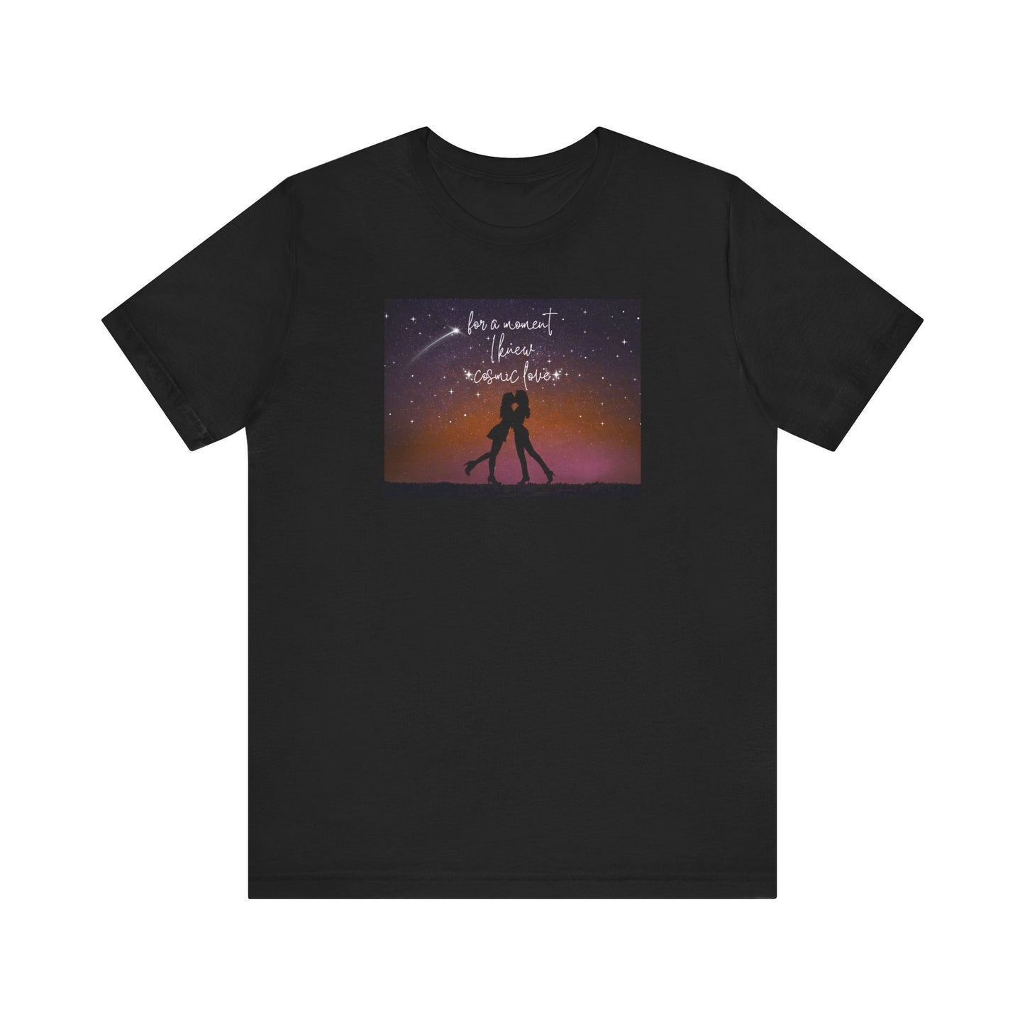 for a moment I knew cosmic love - lesbian pride version - Unisex Jersey Short Sleeve Tee