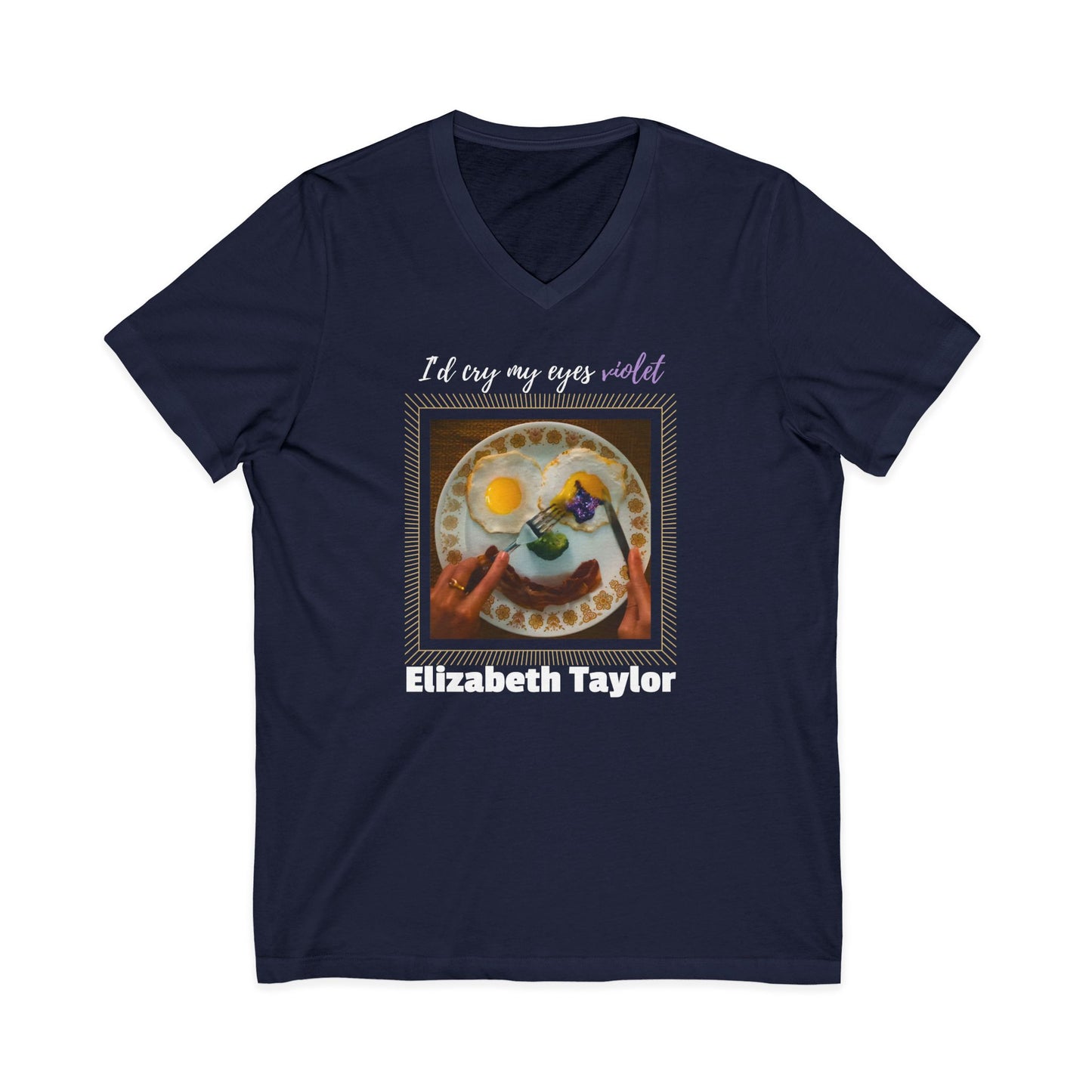 Cry my eyes violet -  Unisex V-neck Tee