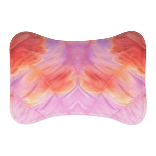 Miss Americana Pastel Floral Pet Feeding Mat — Waterproof, Non-Slip Bowl Placemat for Dogs & Cats
