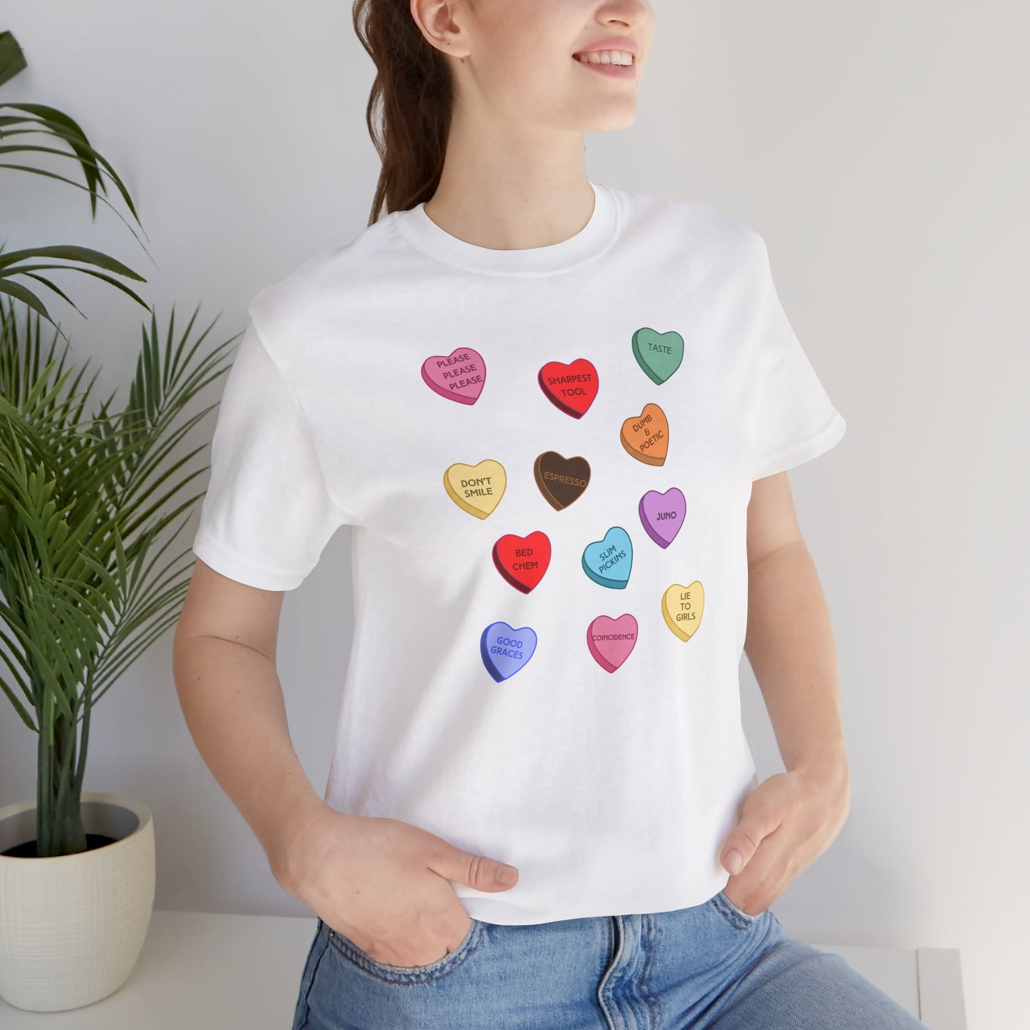 Sabrina SNS Candy Valentine Hearts - Unisex Jersey Short Sleeve Tee