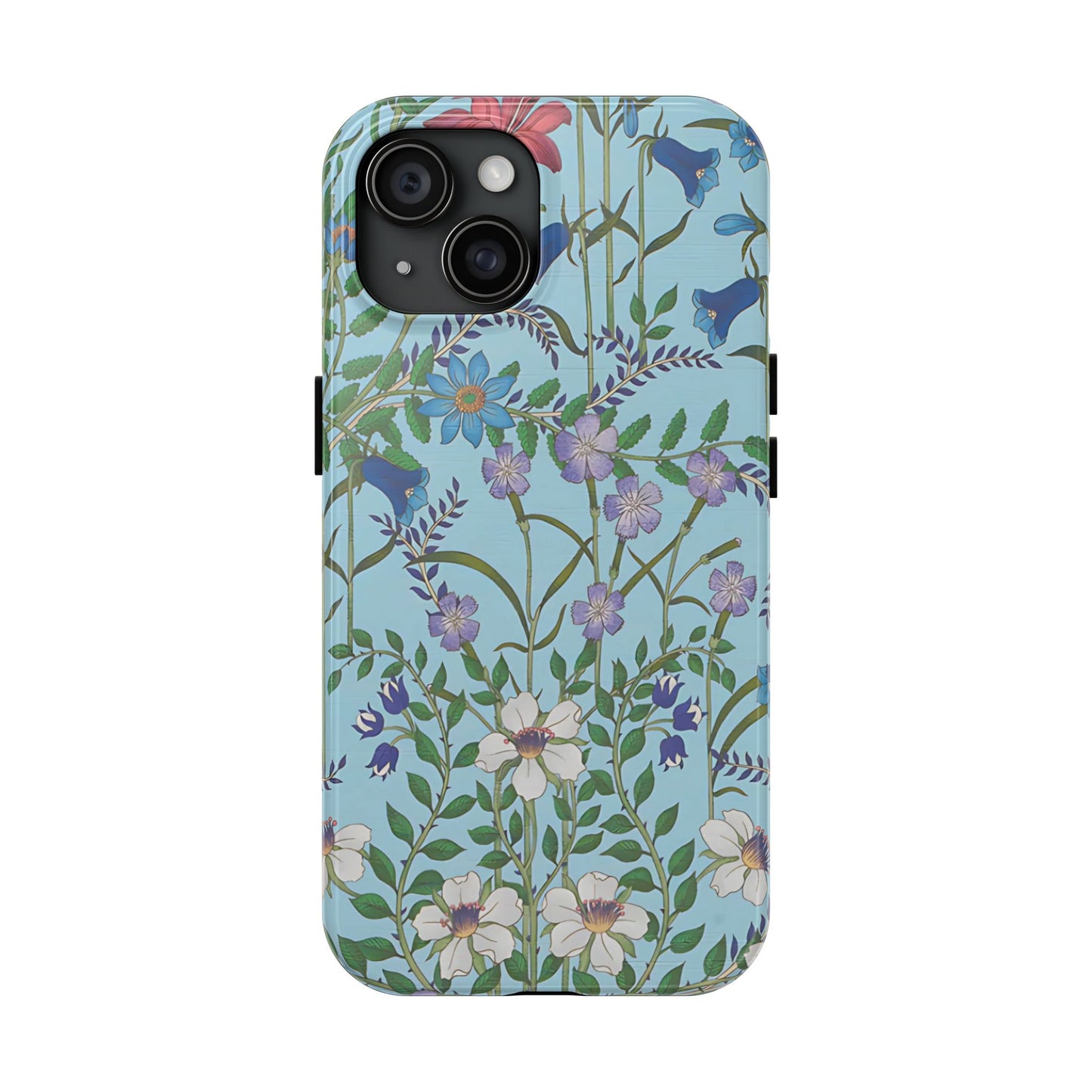 Vibrant Floral Tough Phone Case "Flora Blue"- Durable Protection for Your Device