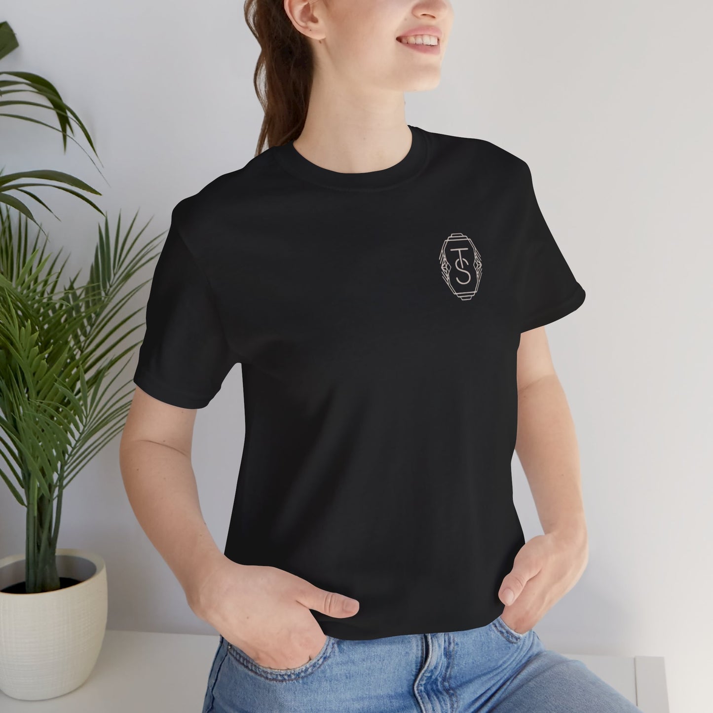 Minimalist Chest Initials Crest Tee