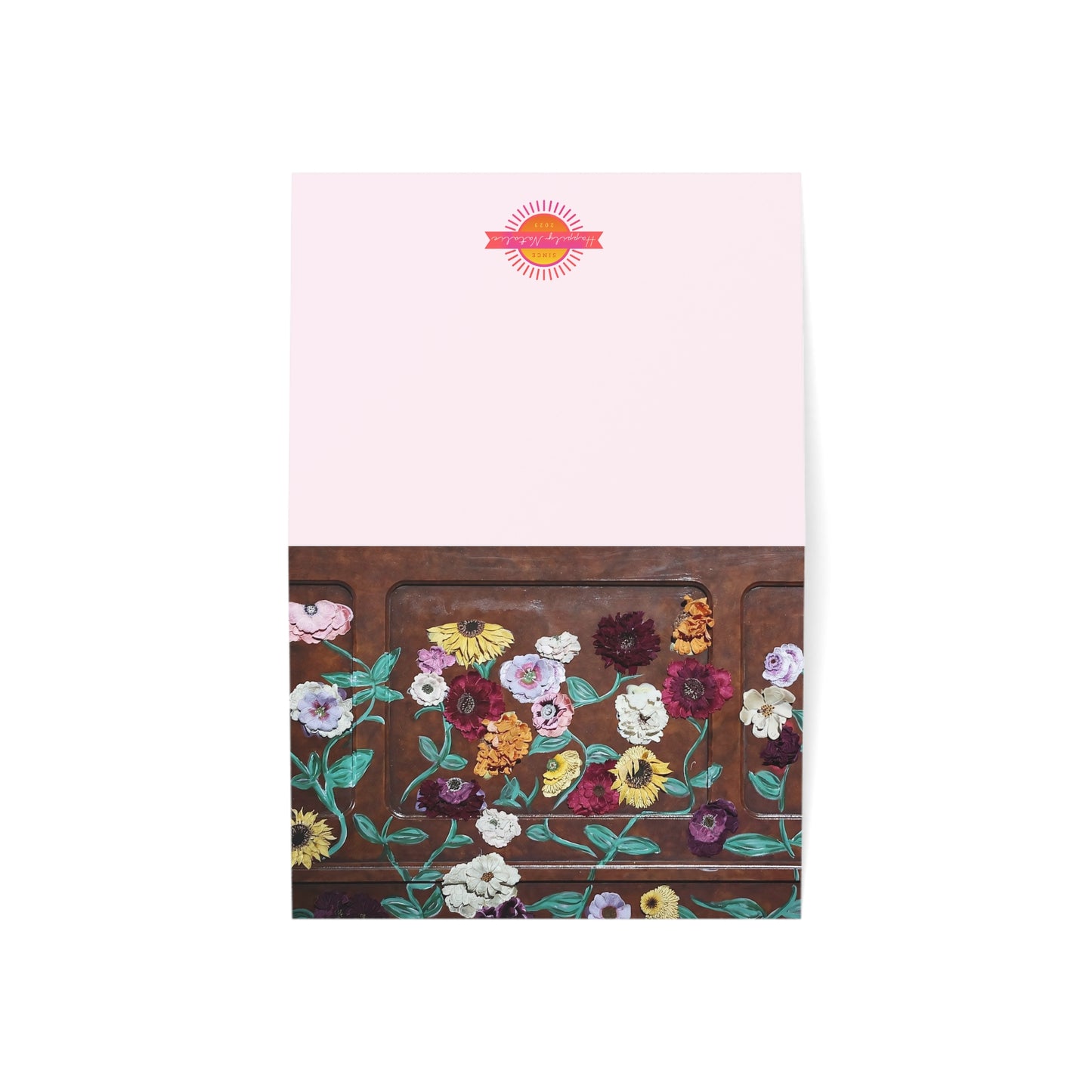 Floral Vintage Panel Greeting Cards — Blank Inside (Pack of 1/10/30/50)