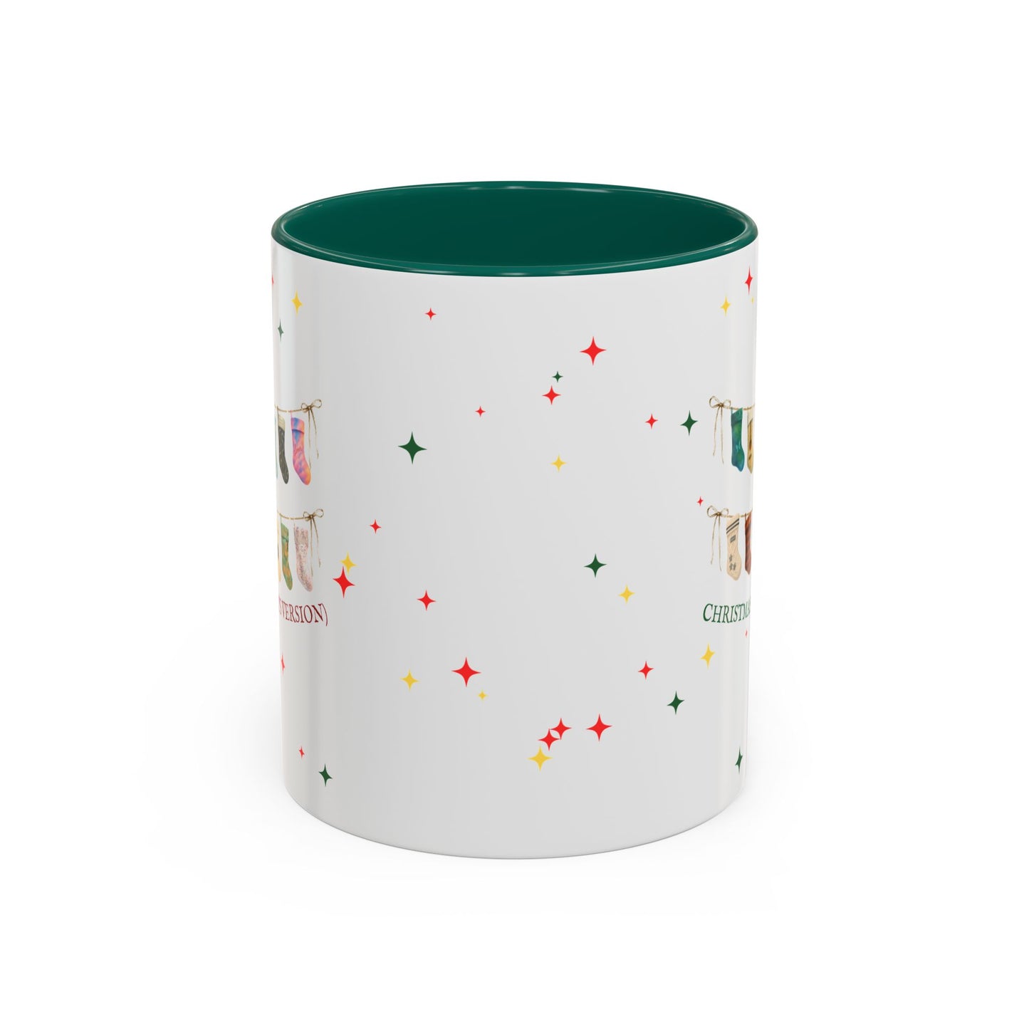 Christmas Stocking Mug — "Christmas (TV)" Colorful Holiday Coffee Cup (11oz)