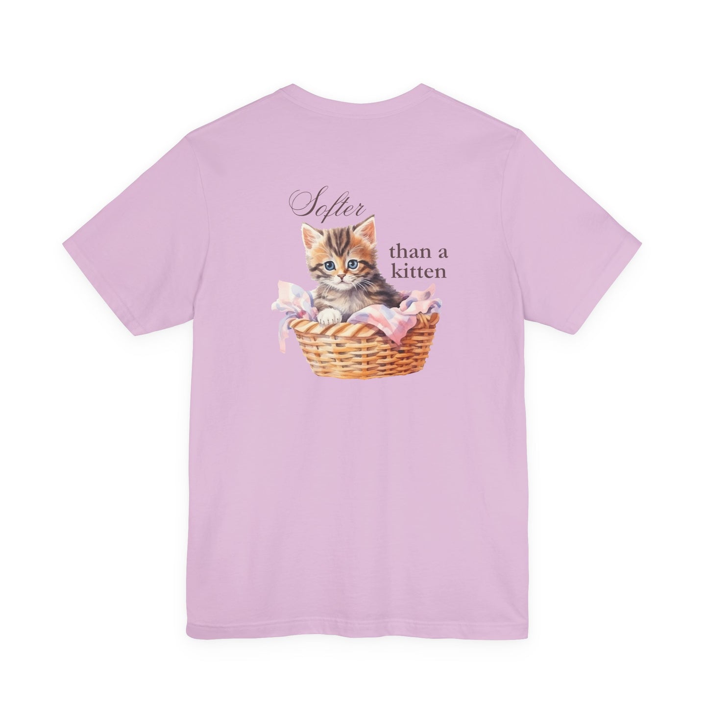 Sweeter than a Peach, Softer than a Kitten - Bella Canvas Unisex Jersey T-Shirt | Graphic Tee for Cat Lovers, Gifts for Her, Birthday Present, Casual Wear, Peach and Kitten Designs