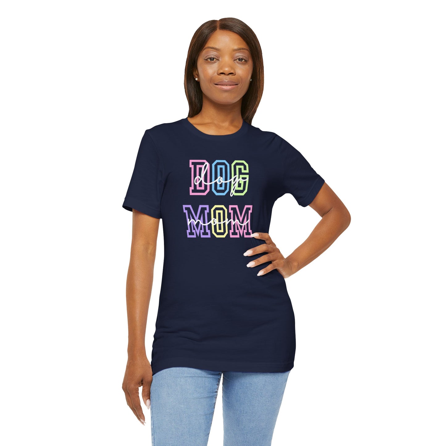 Dog Mom Unisex Bella Canvas Jersey Tee, Perfect Gift for Dog Lovers, Casual Wear, Pet Owner Apparel, Trendy Tee for Dog Owners