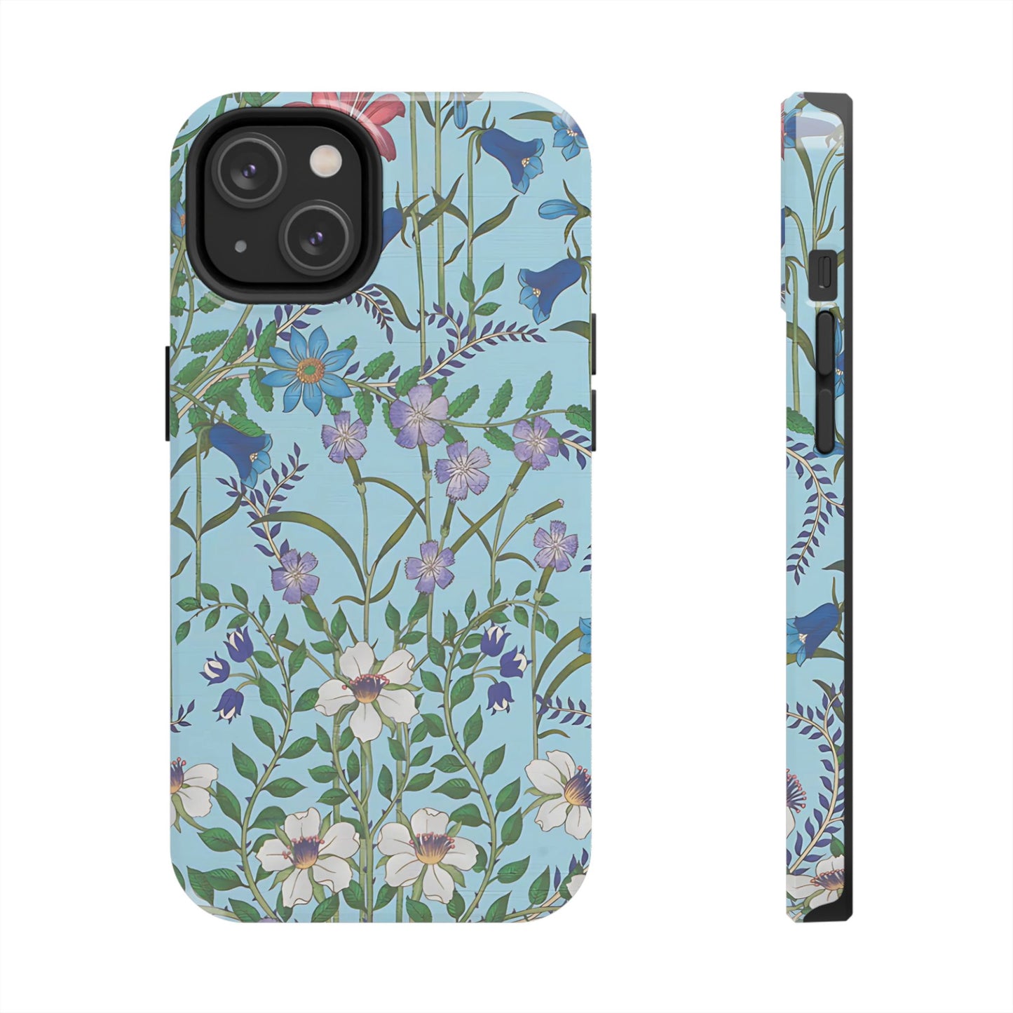 Vibrant Floral Tough Phone Case "Flora Blue"- Durable Protection for Your Device