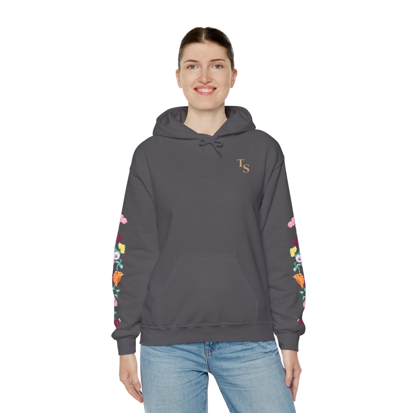 Acoustic Piano Floral Sleeve Hoodie