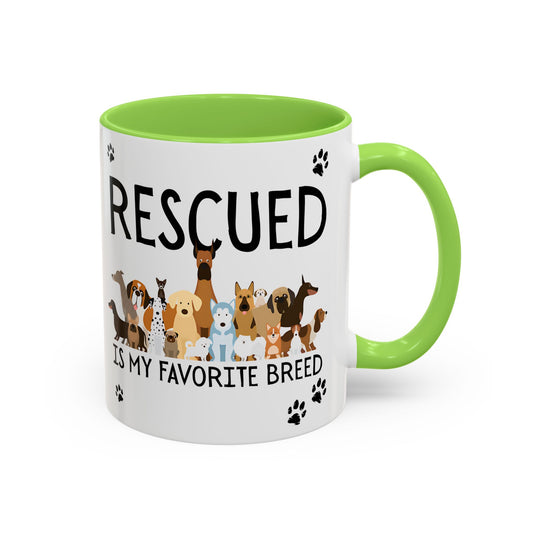 Colorful Dog Rescue Mugs - Perfect for Pet Lovers, Gift for Animal Advocates, 11oz