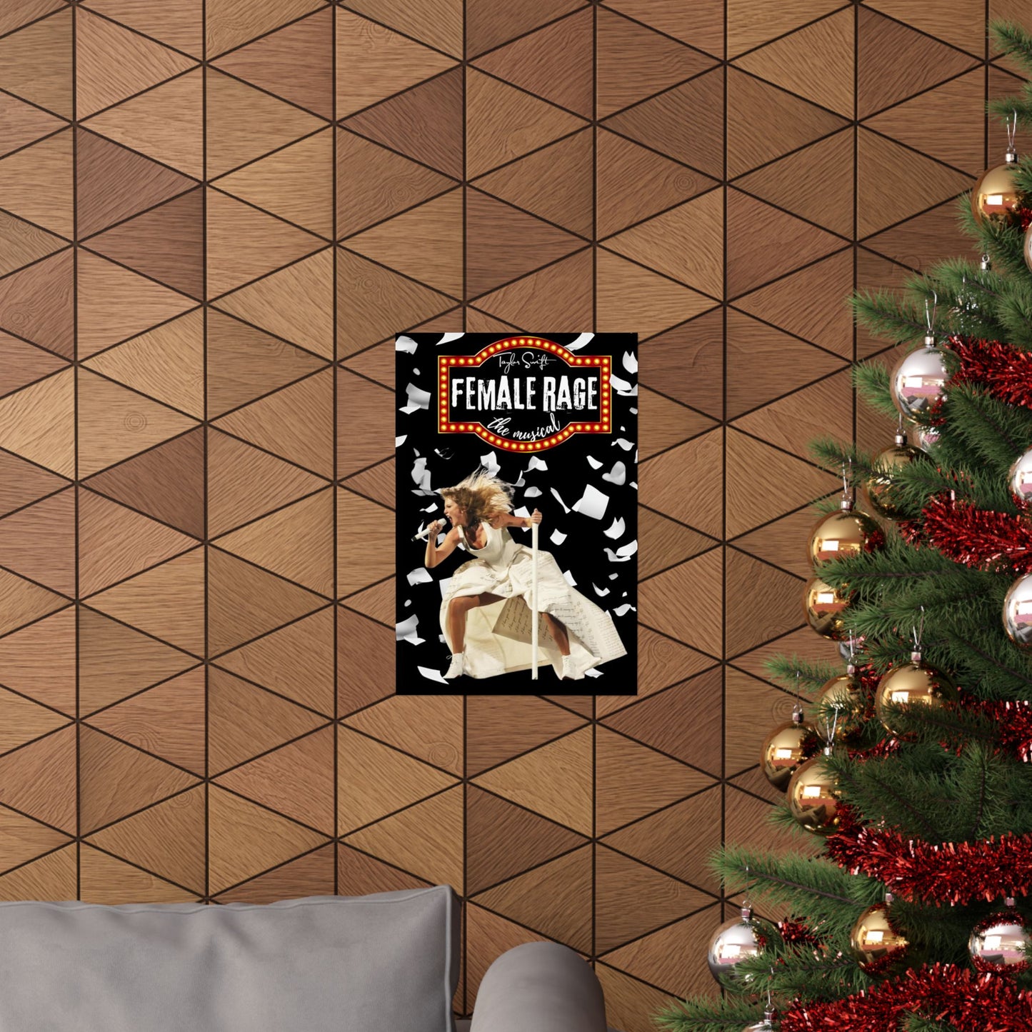 Female Rage - Marque Lights - Matte Vertical Posters