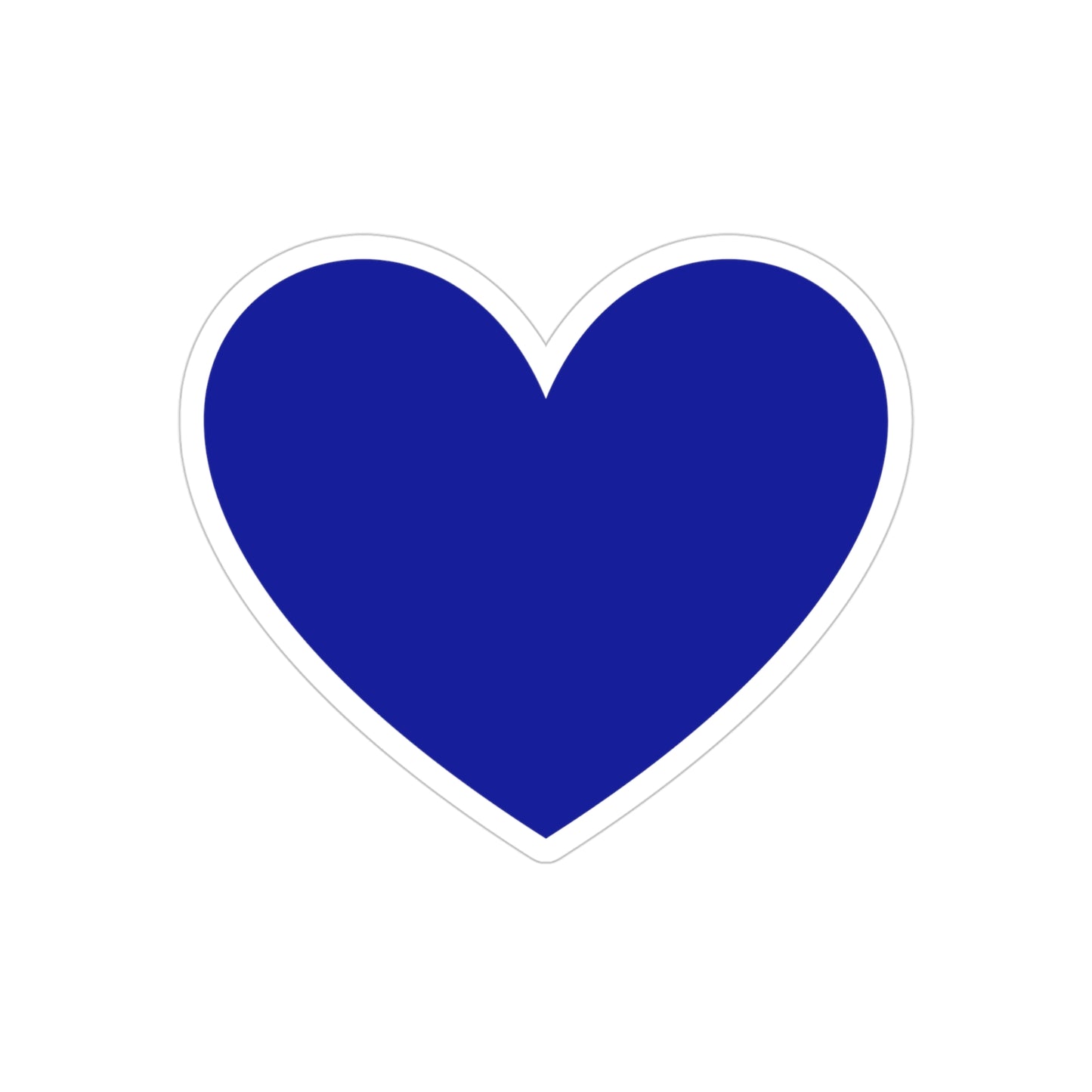 Blue Heart - Transparent Outdoor Stickers, Die-Cut, 1pc