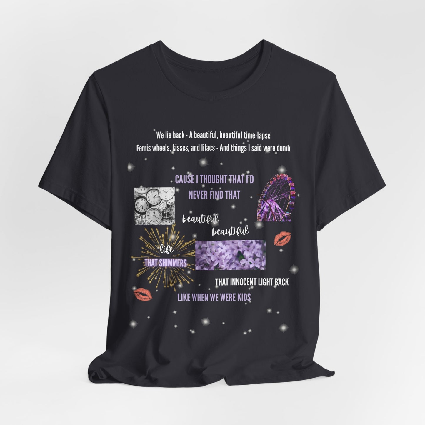 Eldest Daughter Collage Tee, Unisex Short Sleeve Jersey Tee, Motivational Shirt, Perfect Gift for Friends, Positive Vibes Apparel