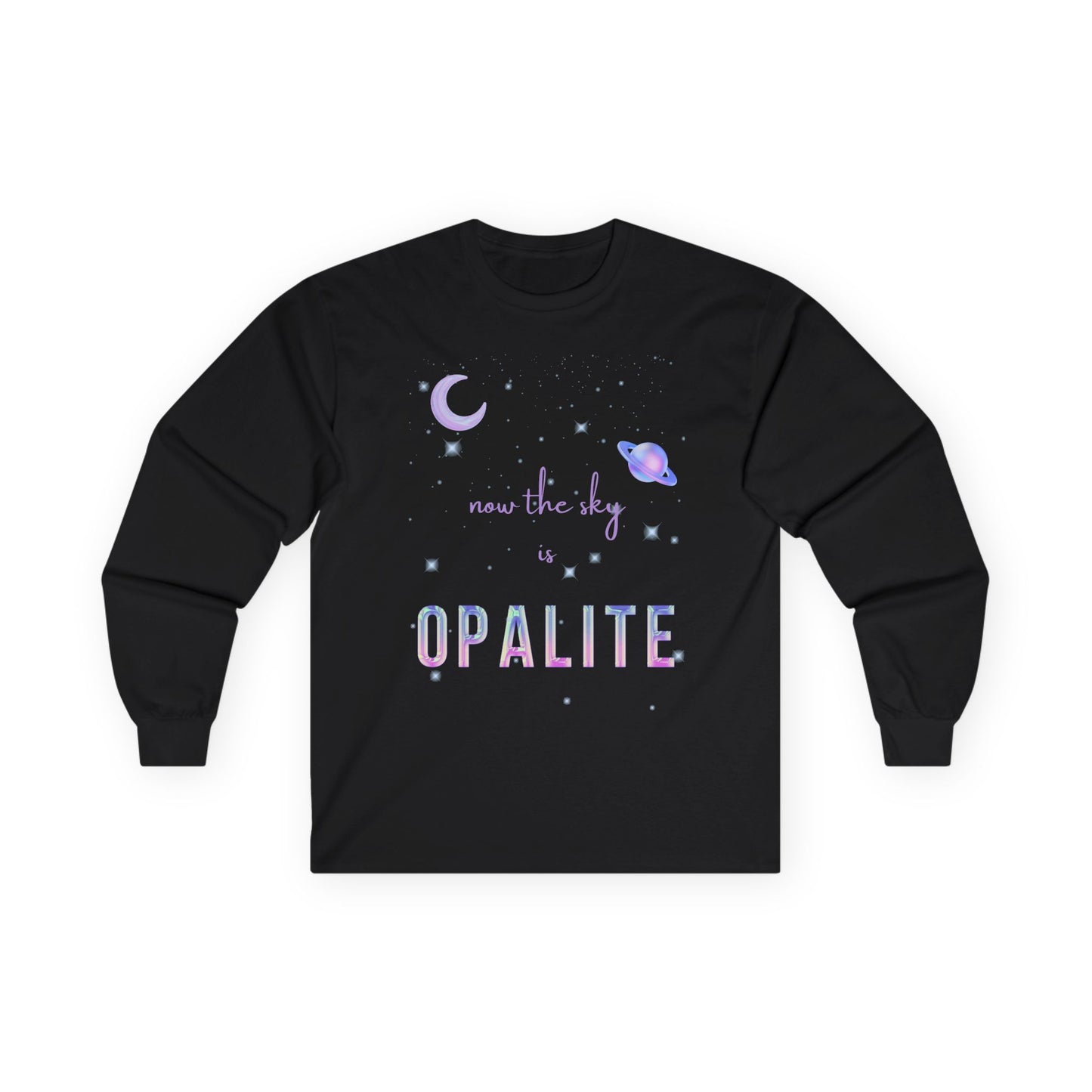 Opalite Long Sleeve Tee - Unisex, Galaxy Shirt, Space Lover Gift, Astrology Apparel, Boho Fashion