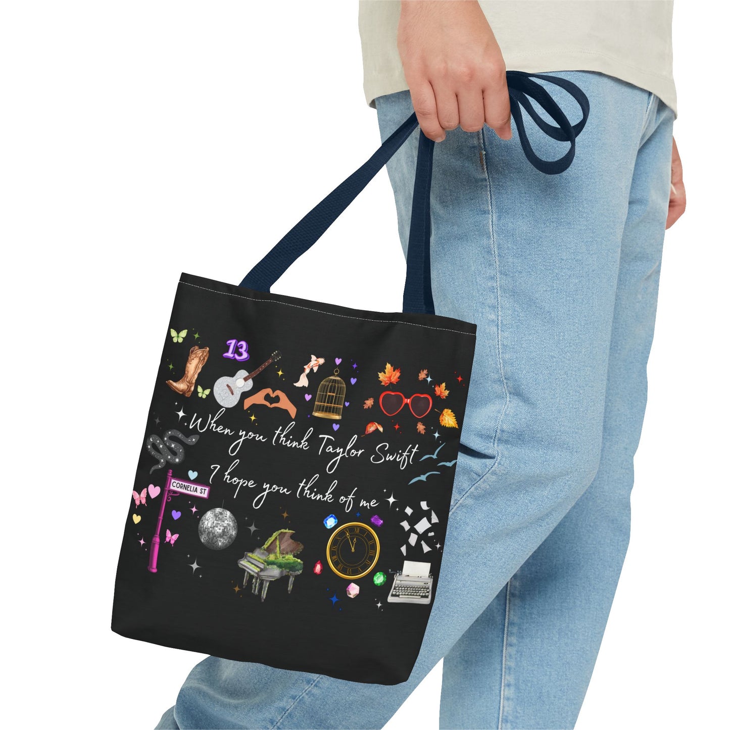 I hope you think of me Tote Bag, Music Lover Gift, Stylish Reusable Bag, Concert Accessory, Fan Merchandise