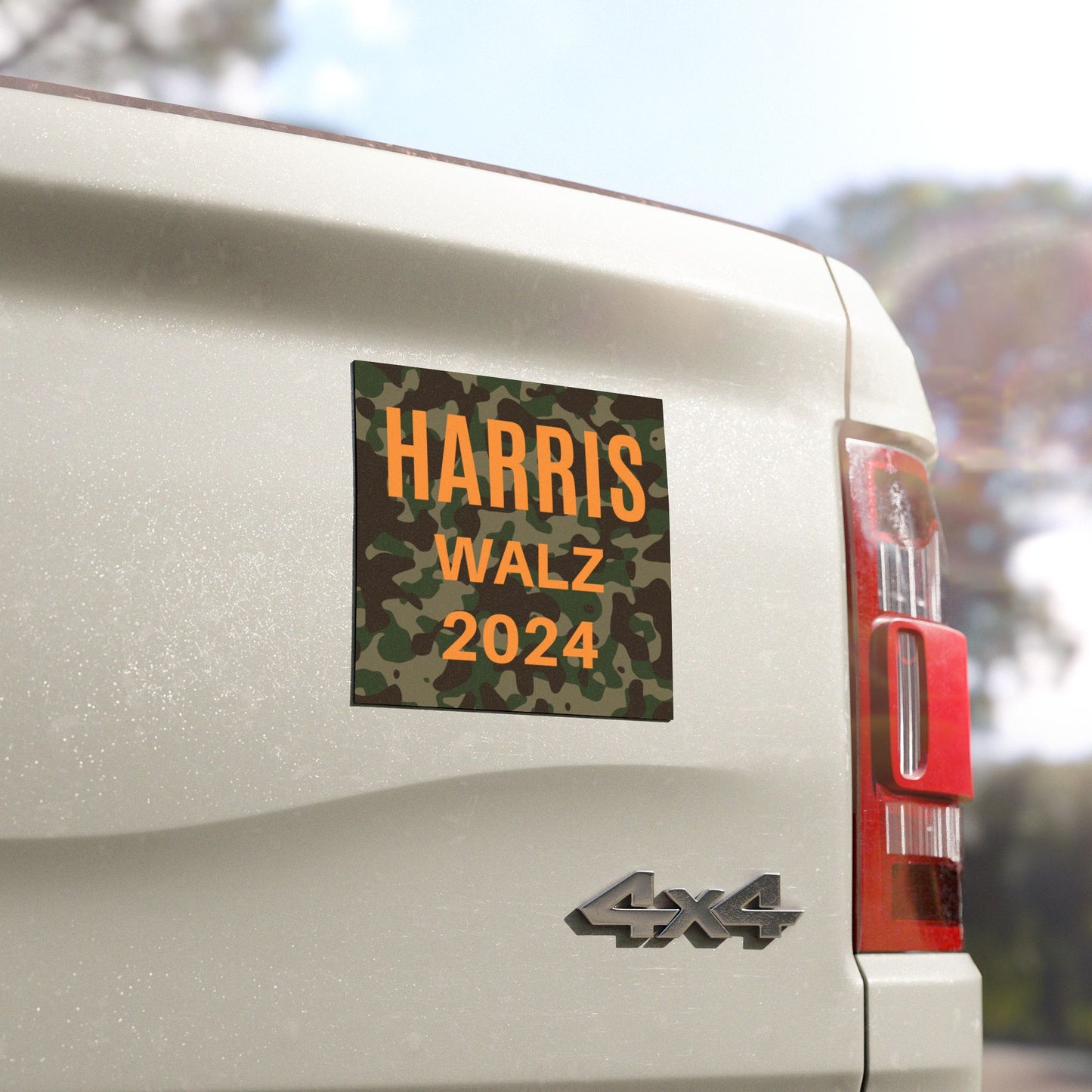 Harris Walz Camo Car Magnet