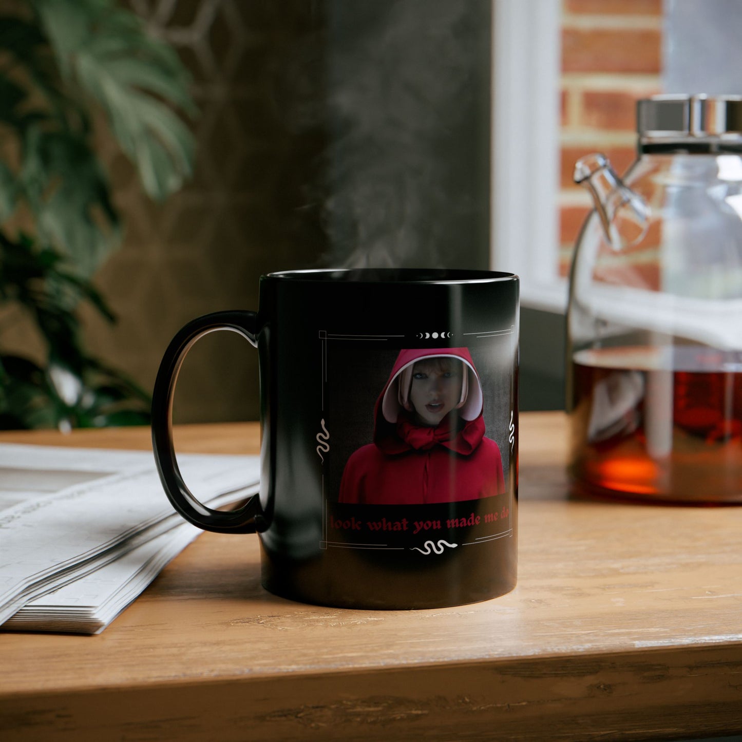 Red Cloak - Handmaid's Tale Look What You Made Me Do, Coffee Mug, Gift for Coffee Lovers, Stylish Cup, Red Hooded Design, Unique Drinkware