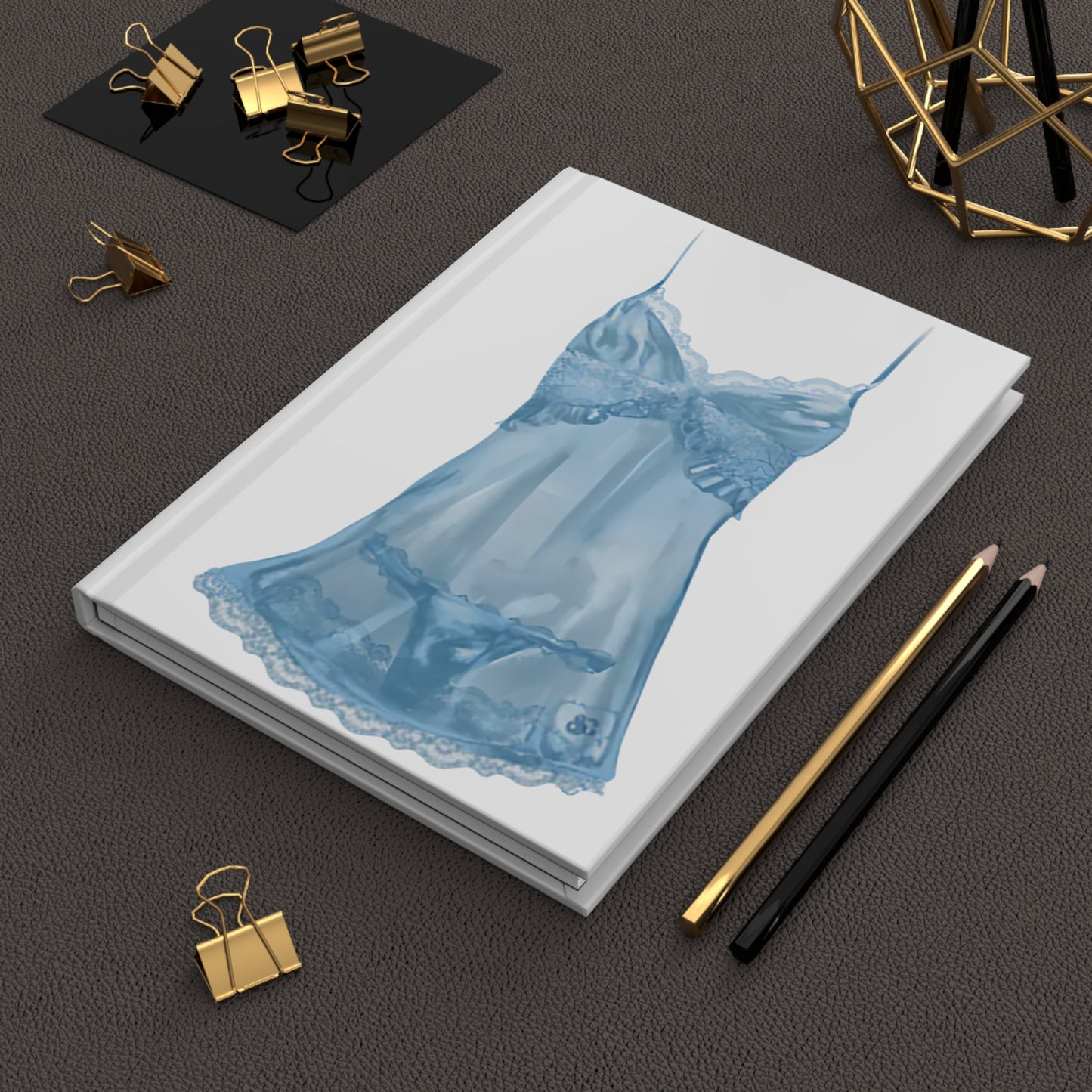 blue lingerie - Hardcover Journal Matte