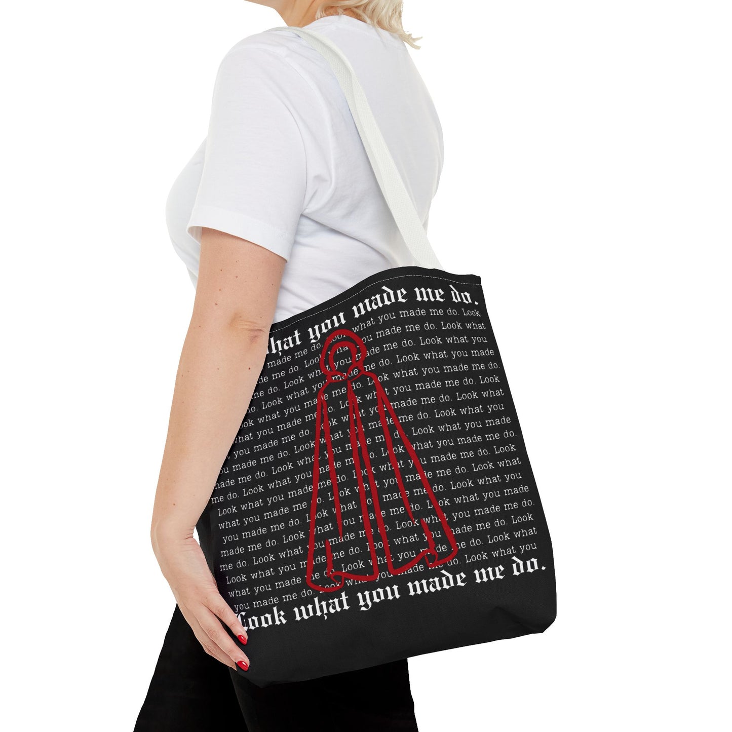 Stylish Tote Bag with 'Look What You Made Me Do' Handmaid's Design | Reusable Shopping Bag, Gift for Music Lovers, Casual Bag, Trendy Accessory