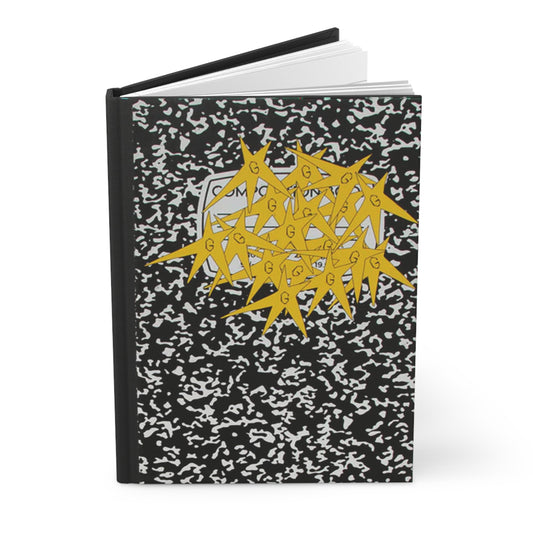 yellow stars - Hardcover Journal Matte