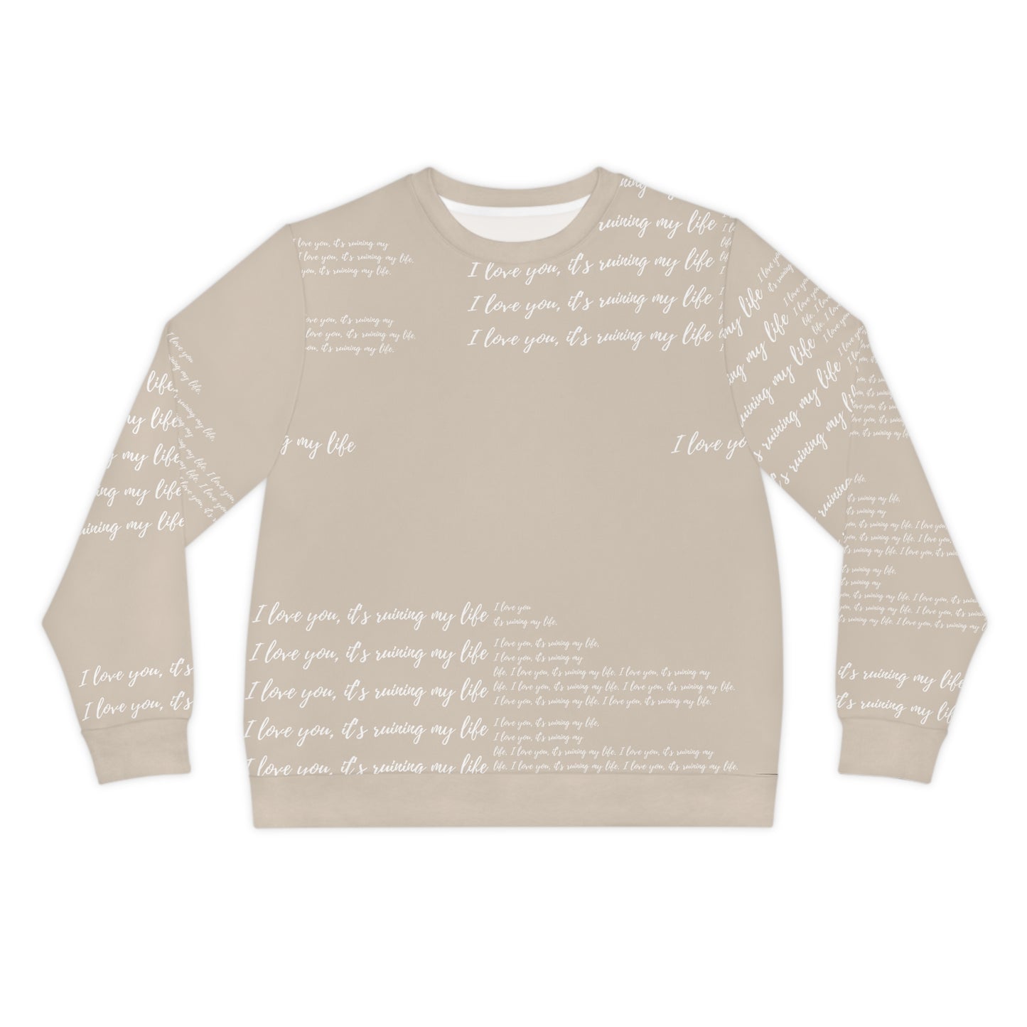 I love you - Lightweight Sweatshirt Men's Sizing