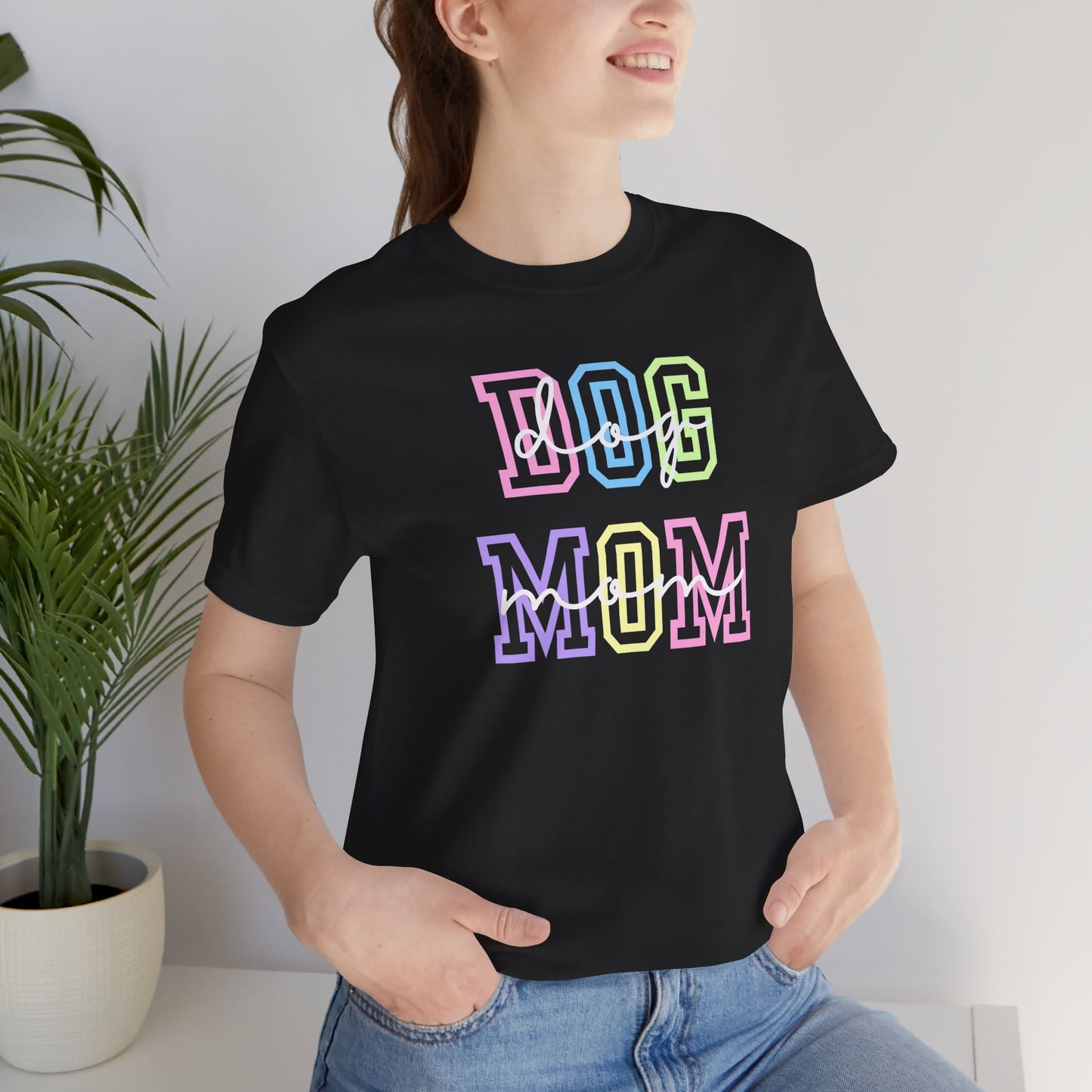 Dog Mom Unisex Bella Canvas Jersey Tee, Perfect Gift for Dog Lovers, Casual Wear, Pet Owner Apparel, Trendy Tee for Dog Owners
