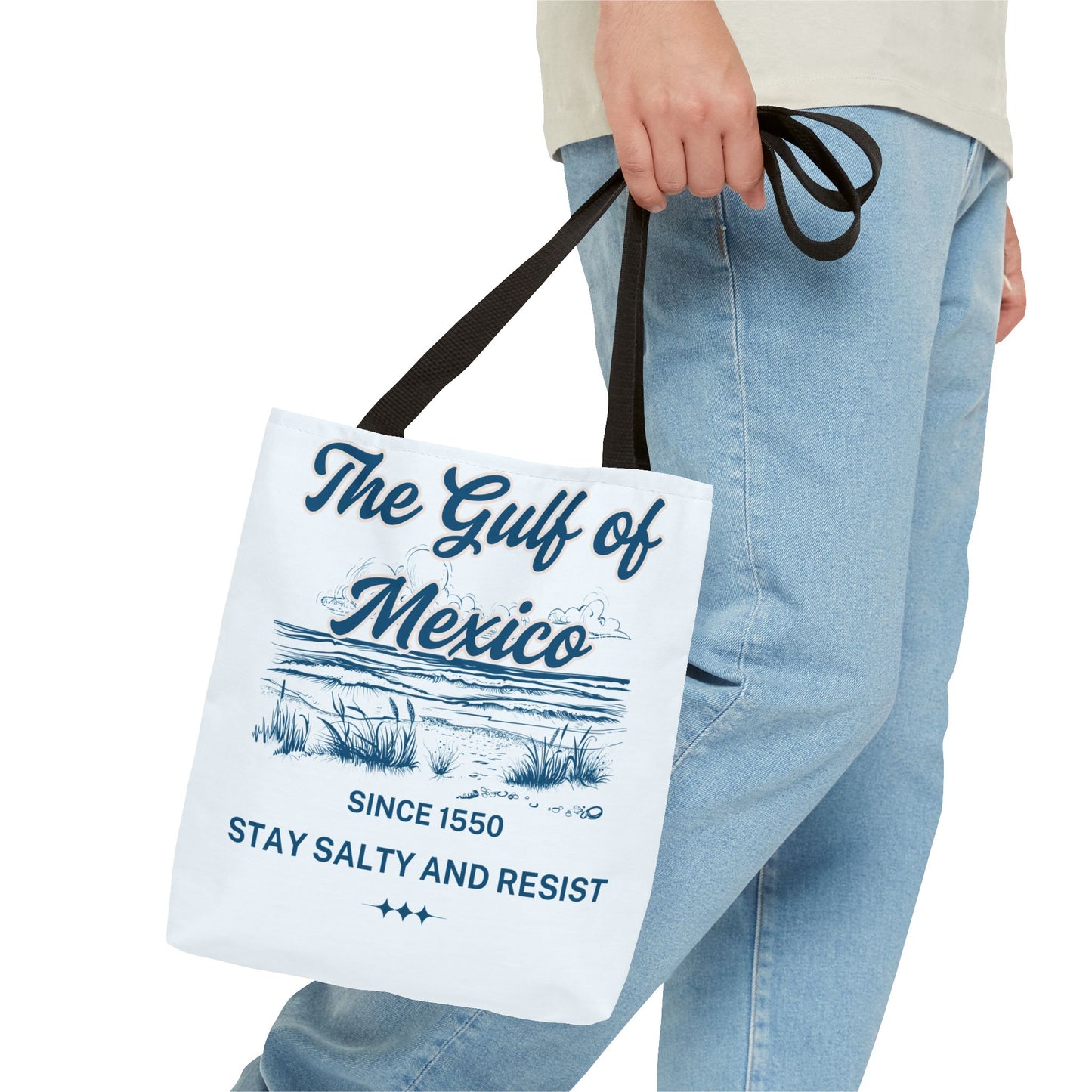 Beach-Themed Tote Bag, Gulf of Mexico Design, Nautical Carryall, Summer Essential, Gift for Beach Lovers, Eco-Friendly Bag