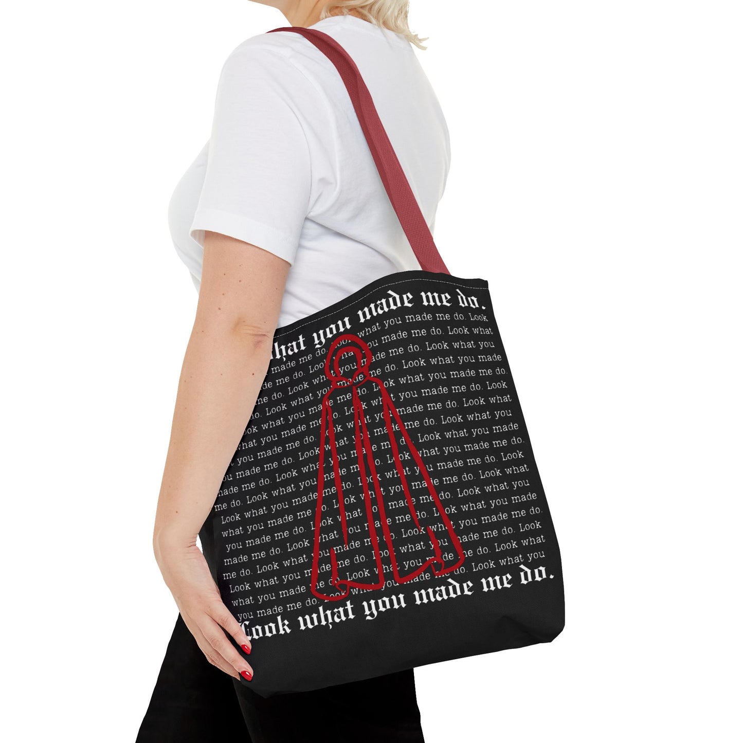 Stylish Tote Bag with 'Look What You Made Me Do' Handmaid's Design | Reusable Shopping Bag, Gift for Music Lovers, Casual Bag, Trendy Accessory