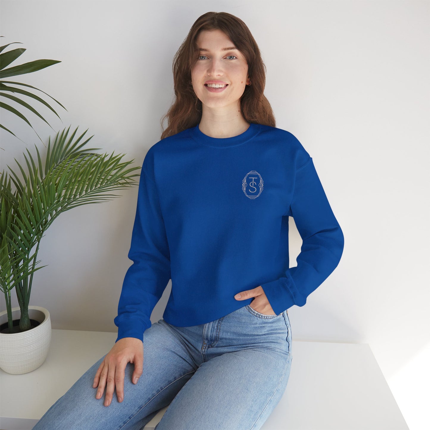 Initials Emblem Crewneck Sweatshirt