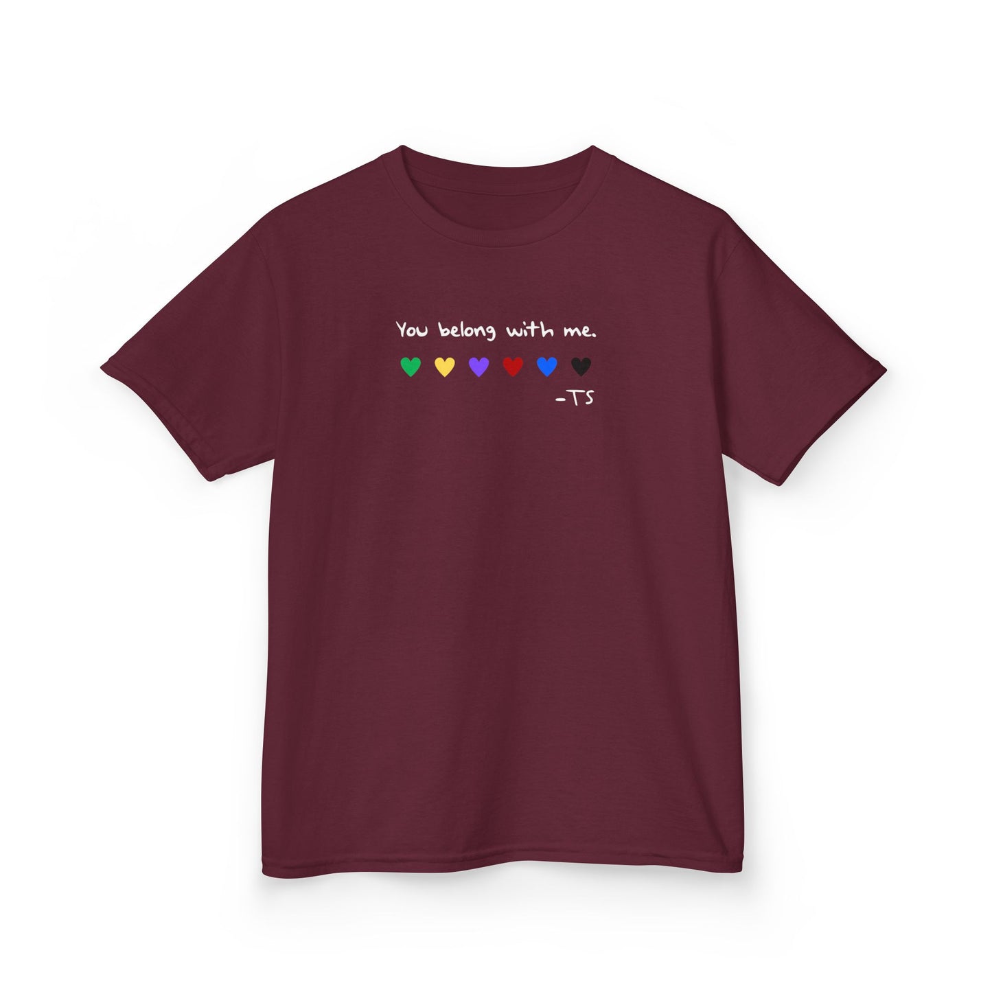 Kids Tee, You Belong With Me - T-Shirt, Cute Children’s Shirt, Gift for Kids, Birthday Outfit, Playful Spring Apparel