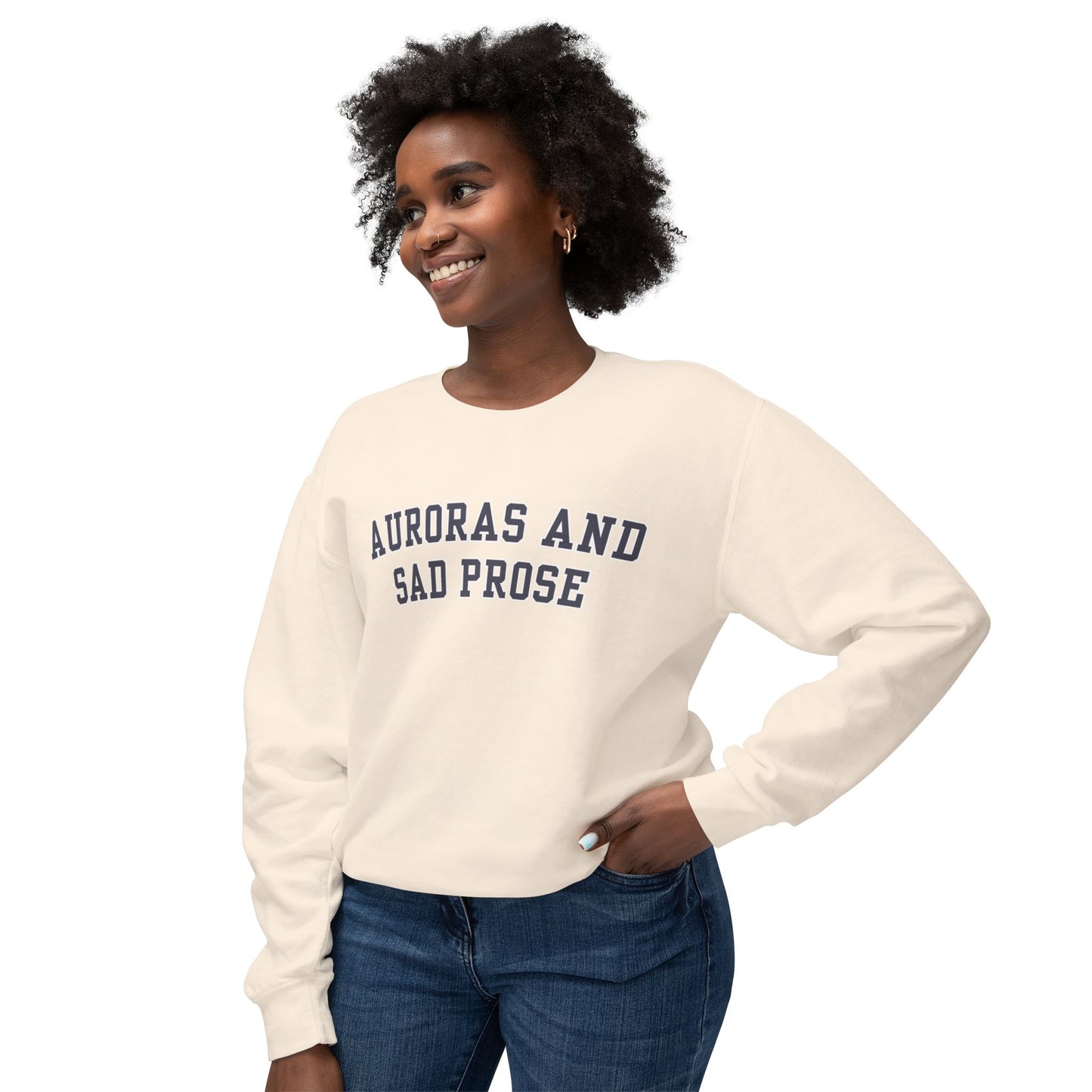 Auroras and Sad Prose - Comfort Colors Unisex Lightweight Crewneck Sweatshirt