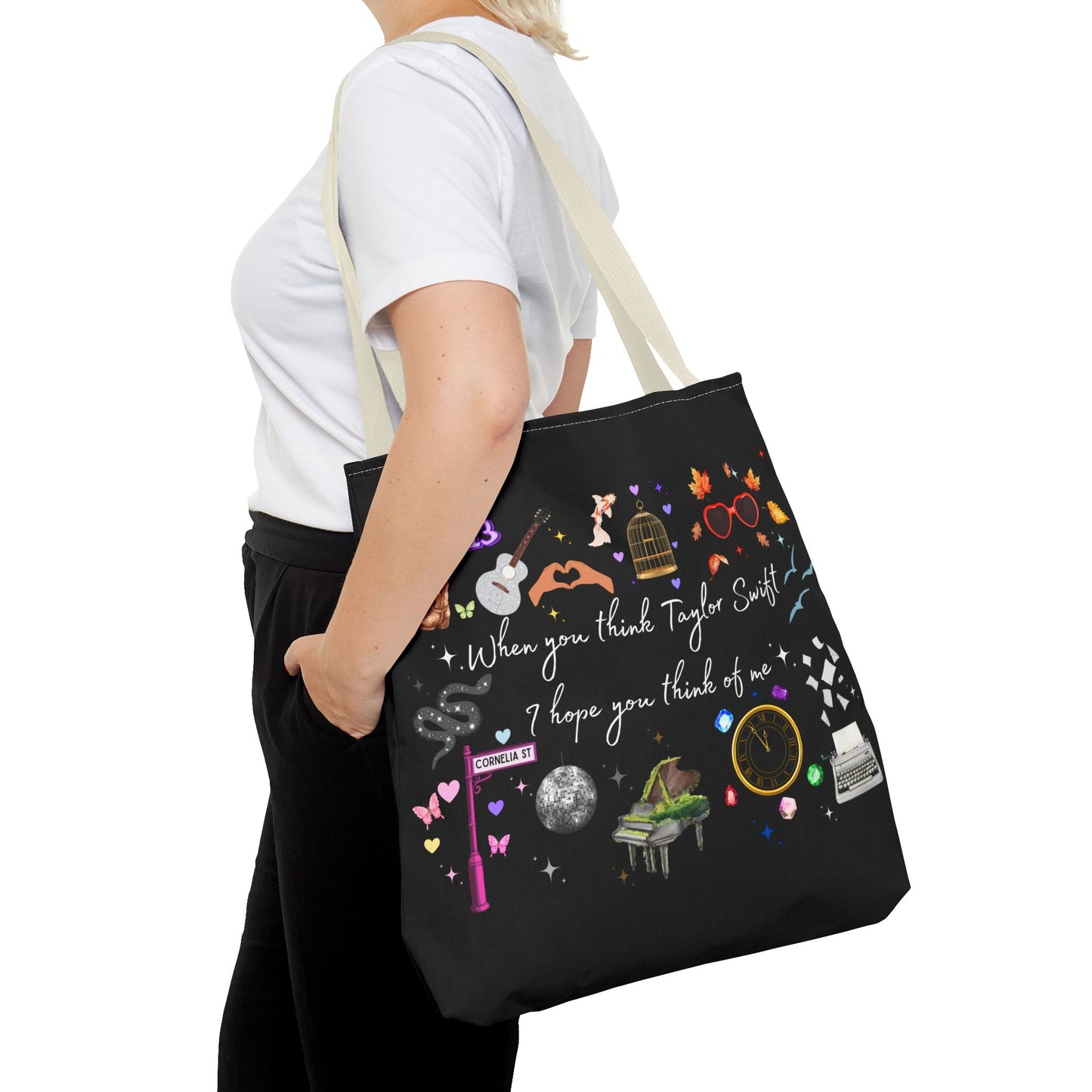 I hope you think of me Tote Bag, Music Lover Gift, Stylish Reusable Bag, Concert Accessory, Fan Merchandise