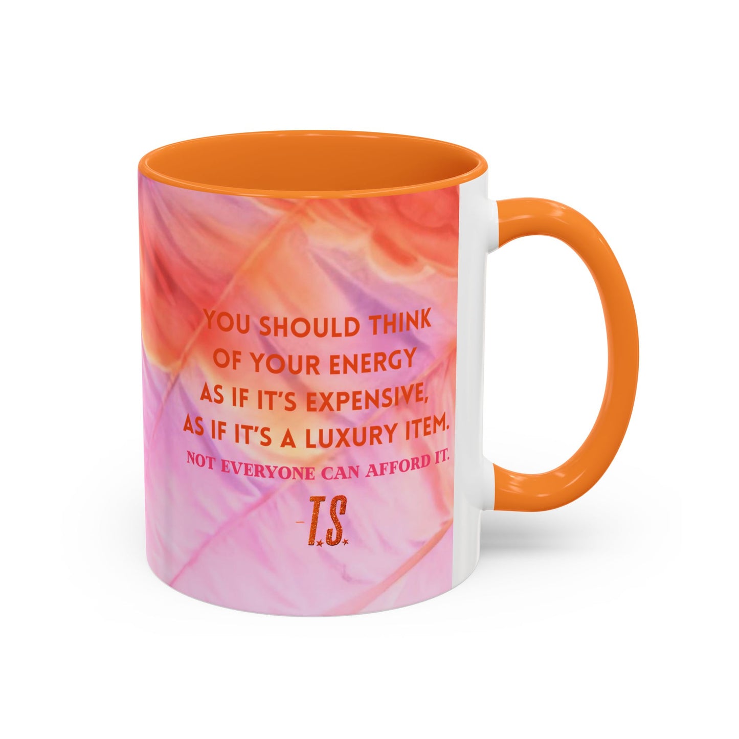 Colorful Luxury Energy Inspirational Mug, Motivational Coffee Cup, Unique Gift, Office Decor, Self-Care Reminder