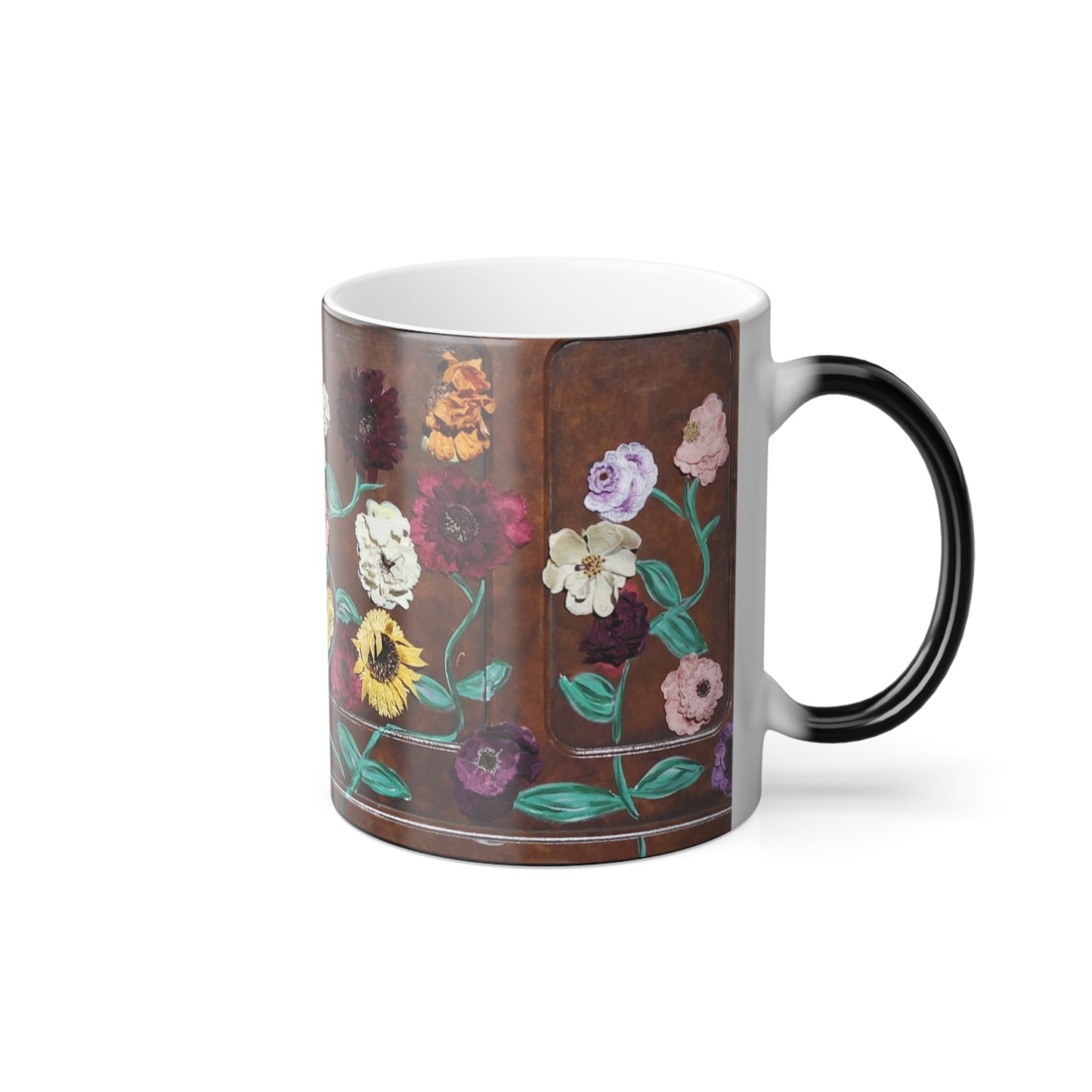 Color Changing Mug, 11oz -  Surprise Song Floral Piano