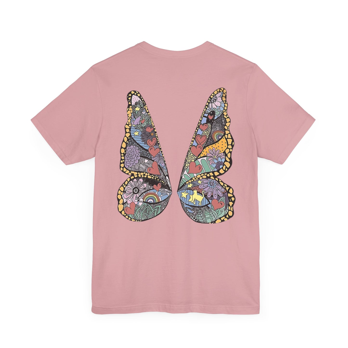 ME! butterfly wings front and back - Unisex Jersey Short Sleeve Tee
