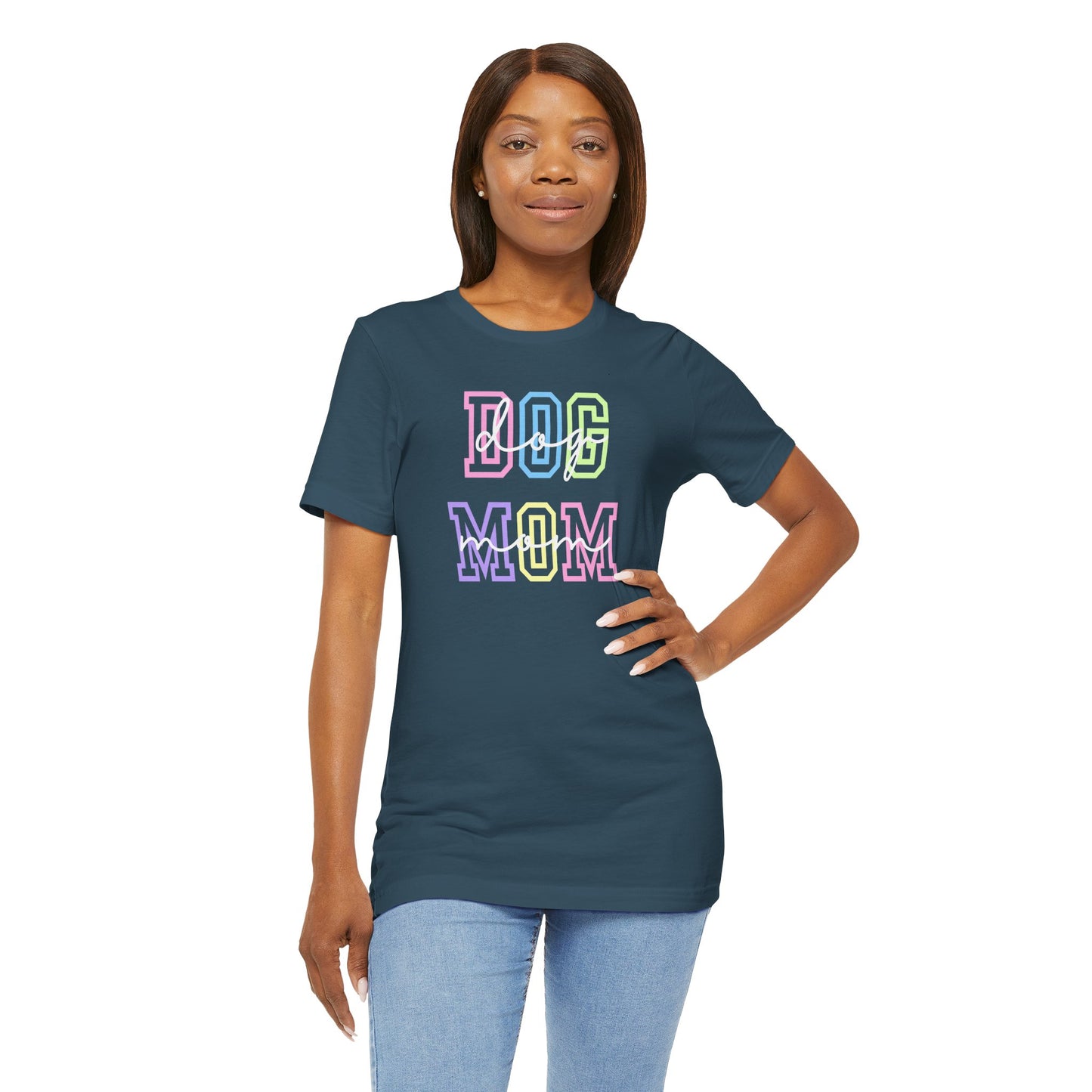 Dog Mom Unisex Bella Canvas Jersey Tee, Perfect Gift for Dog Lovers, Casual Wear, Pet Owner Apparel, Trendy Tee for Dog Owners