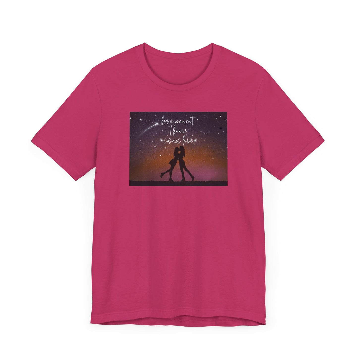 for a moment I knew cosmic love - lesbian pride version - Unisex Jersey Short Sleeve Tee