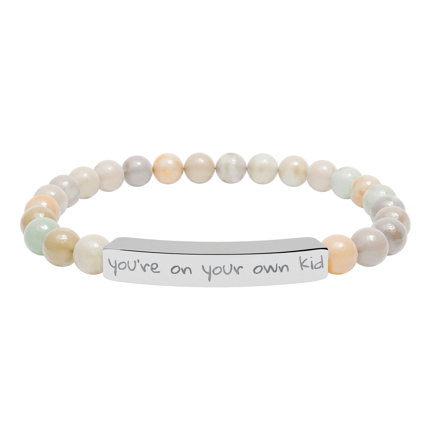 Engraved Natural Stone Bar Bracelet – YOYOK