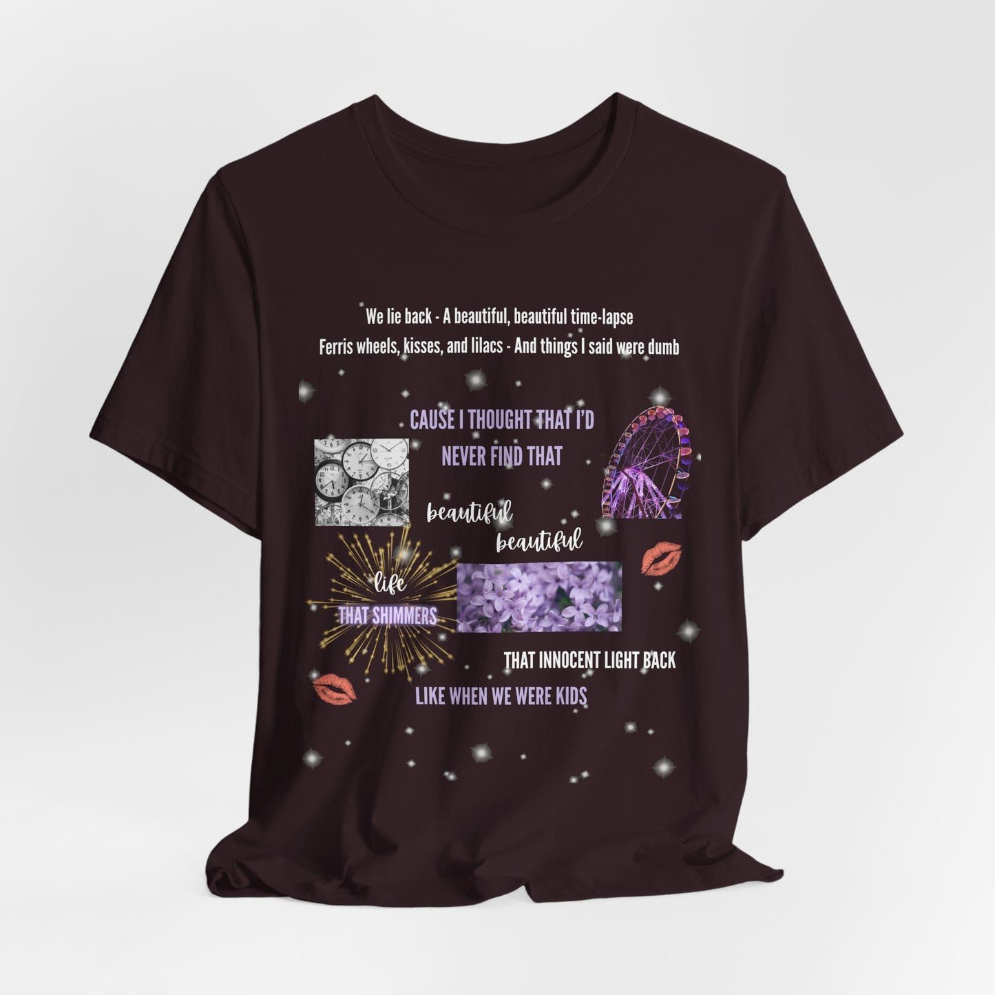 Eldest Daughter Collage Tee, Unisex Short Sleeve Jersey Tee, Motivational Shirt, Perfect Gift for Friends, Positive Vibes Apparel