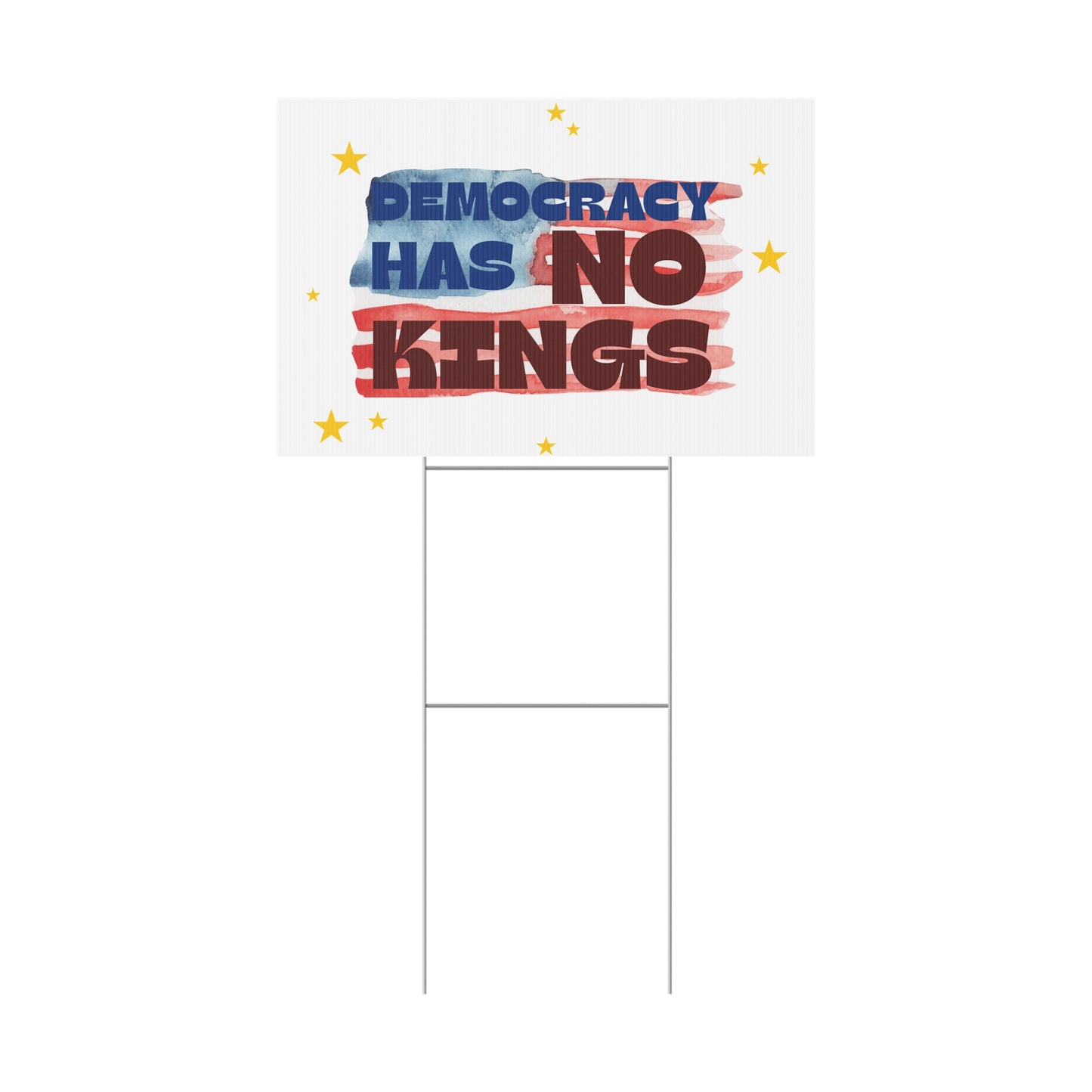 No Kings Yard Sign, Protest Decor, Political Campaign, Home Garden Decor, Independence Day Celebration
