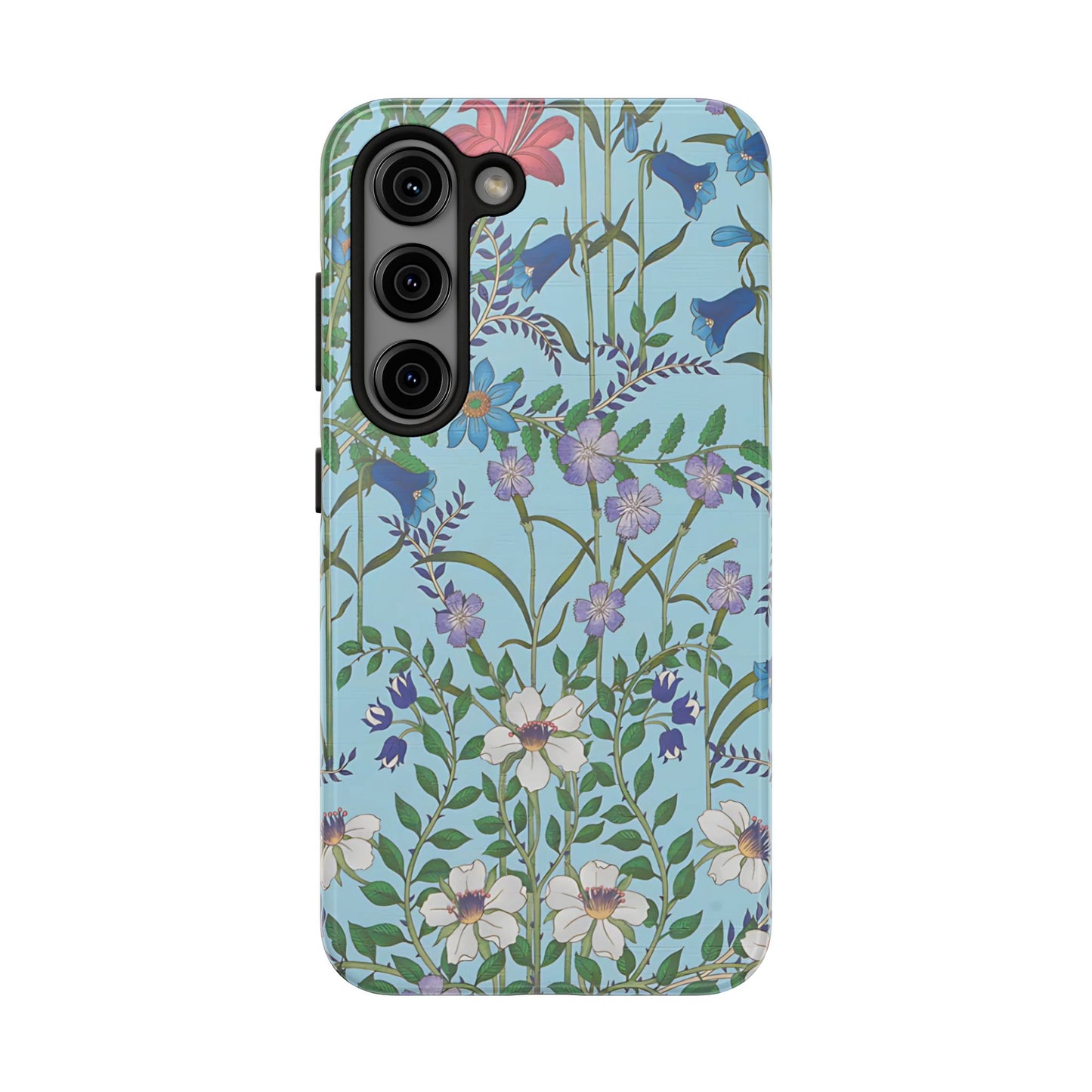 Vibrant Floral Tough Phone Case "Flora Blue"- Durable Protection for Your Device