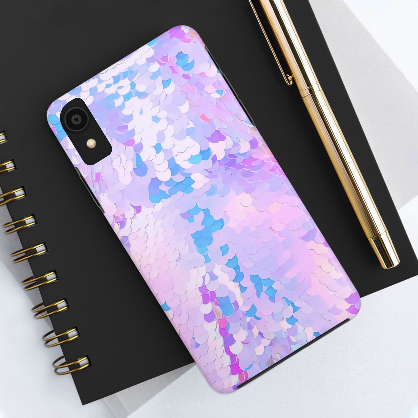 Colorful Sequin Romper Tough Phone Case - Stylish Protection for Your Device