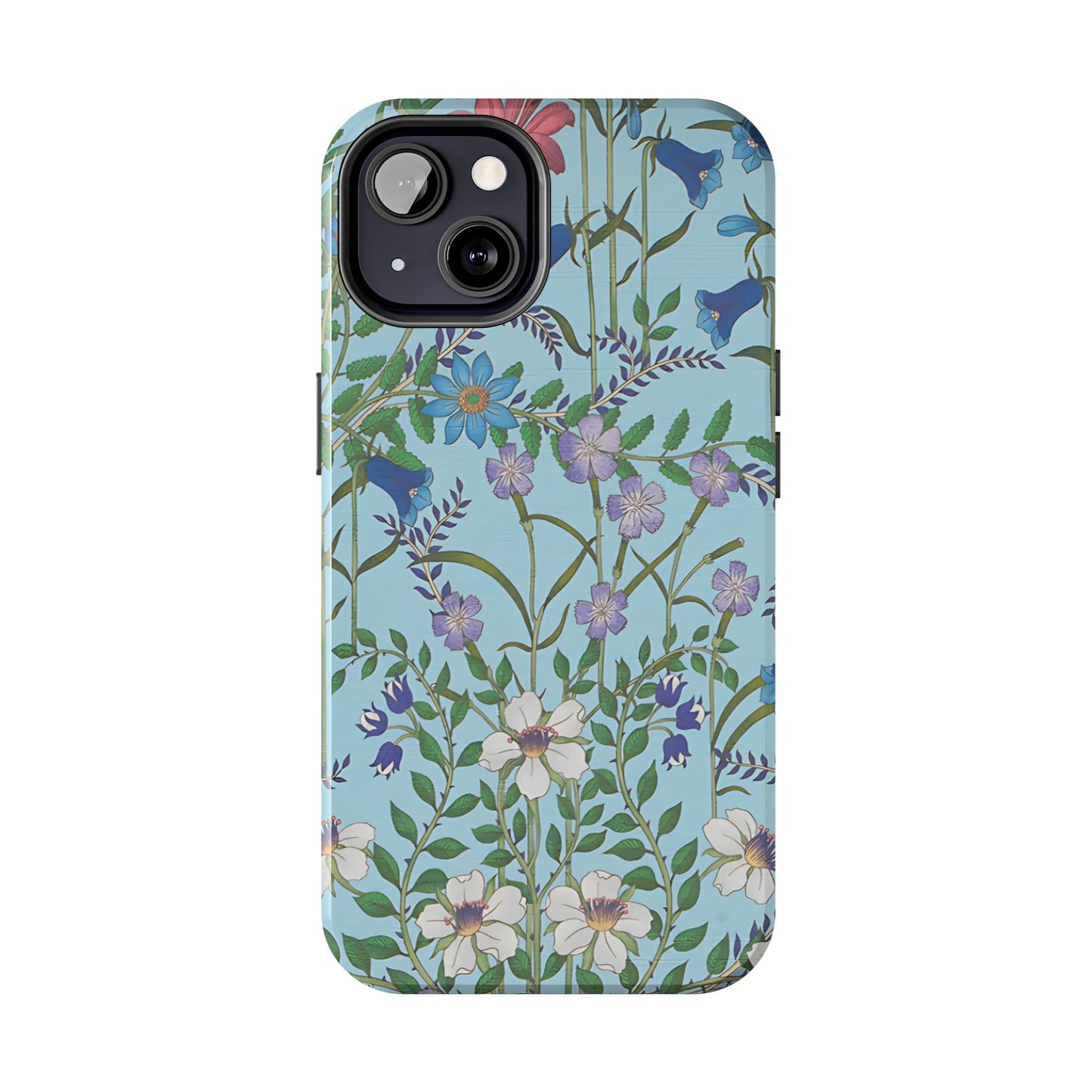 Vibrant Floral Tough Phone Case "Flora Blue"- Durable Protection for Your Device
