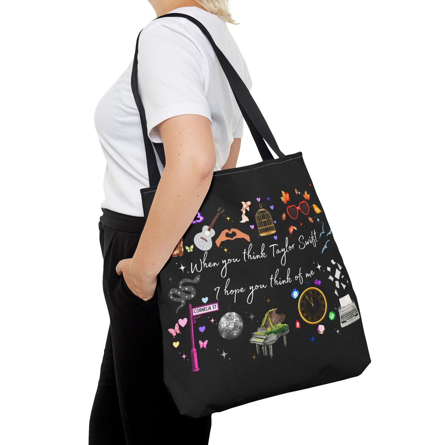 I hope you think of me Tote Bag, Music Lover Gift, Stylish Reusable Bag, Concert Accessory, Fan Merchandise