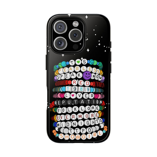 Black Friendship Bracelets Phone Case, Tough Cases for Music Fans, Cute Phone Cover, Gift for Music Lovers, Phone Accessory