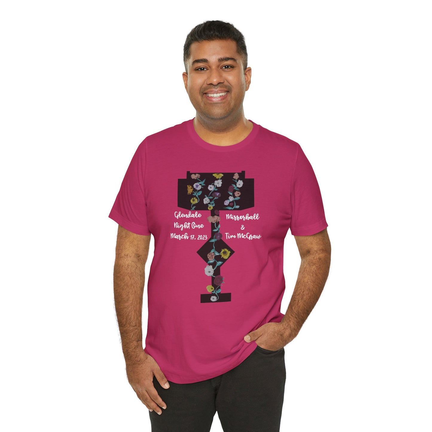 Custom Dates and Surprise Songs - Stage Flowers - Long Live - Unisex Jersey Short Sleeve Tee