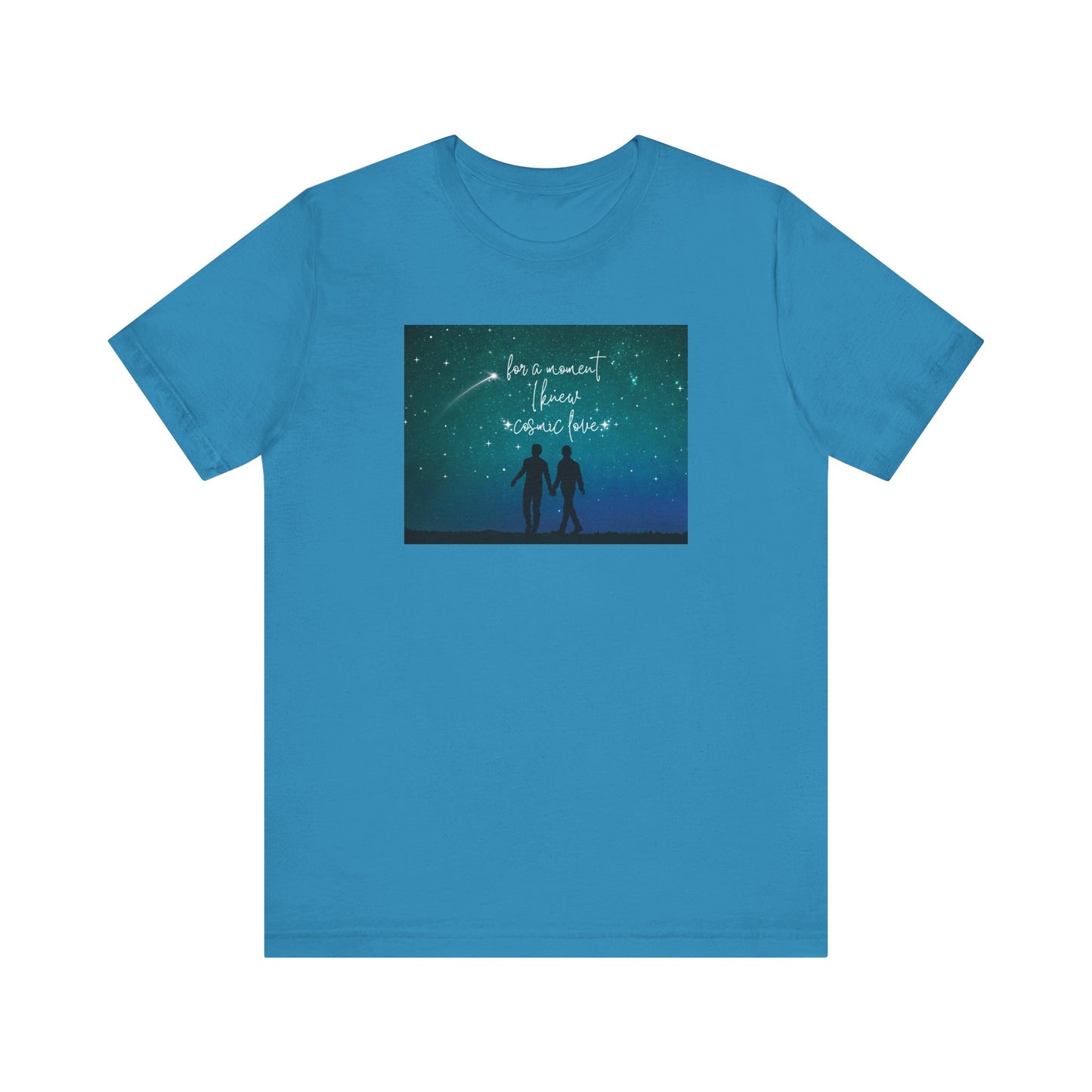 for a moment I knew cosmic love - Gay/MLM Pride version - Unisex Jersey Short Sleeve Tee