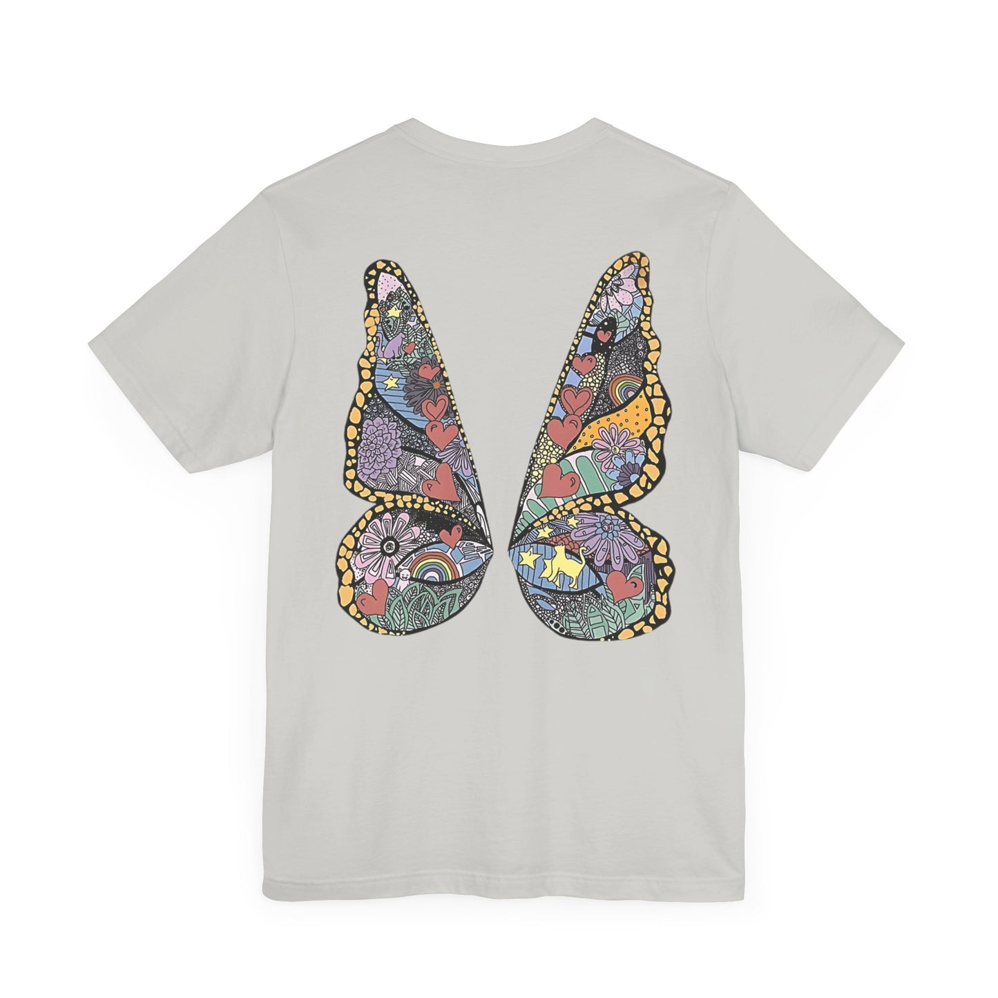ME! butterfly wings front and back - Unisex Jersey Short Sleeve Tee