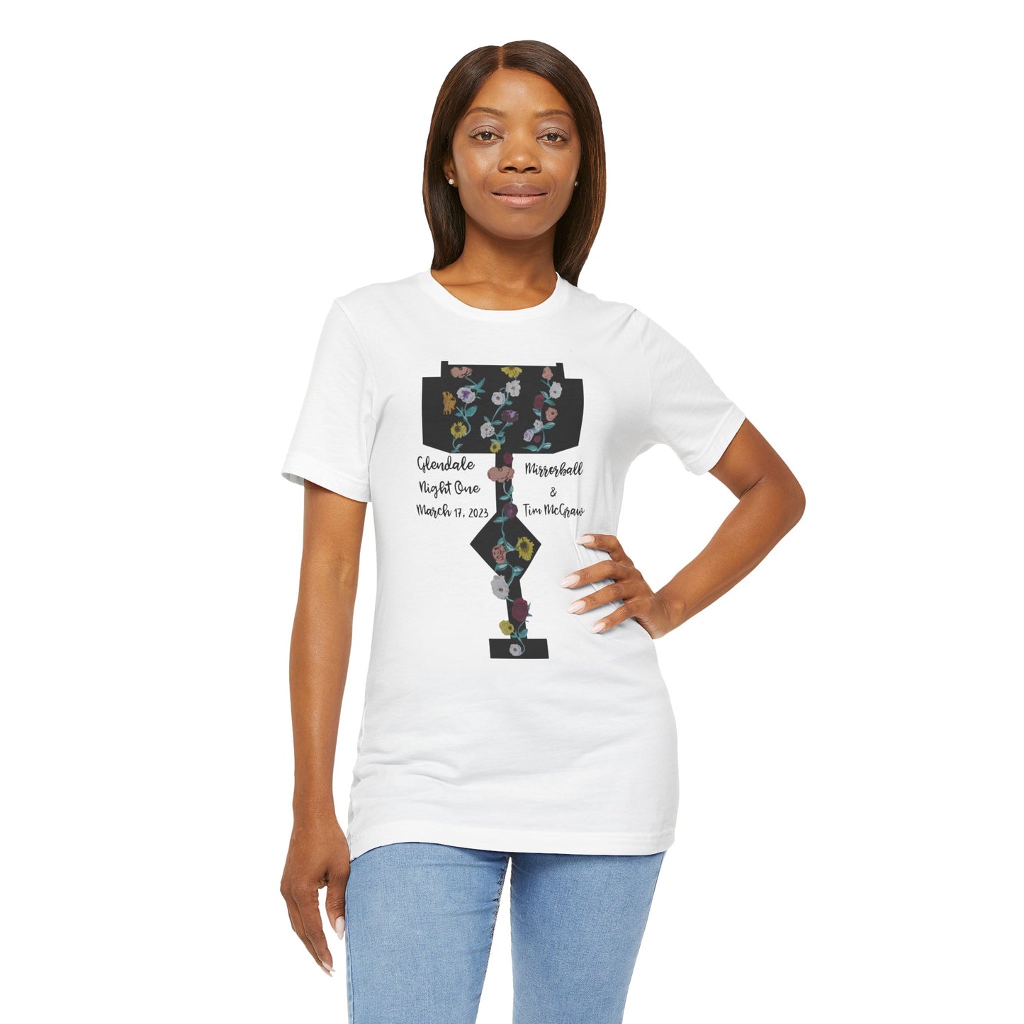 Custom Dates and Surprise Songs - Stage Flowers - Long Live - Unisex Jersey Short Sleeve Tee