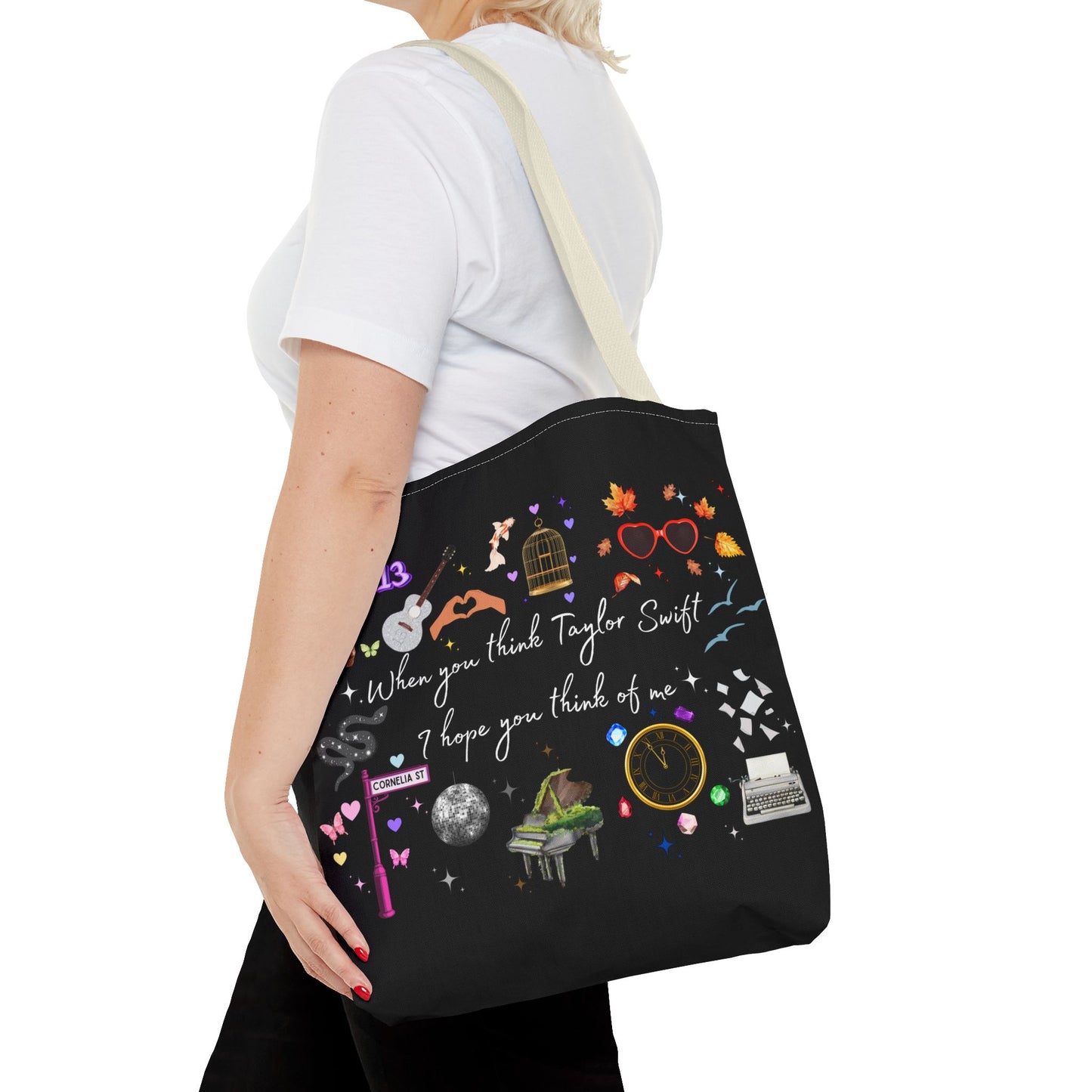I hope you think of me Tote Bag, Music Lover Gift, Stylish Reusable Bag, Concert Accessory, Fan Merchandise